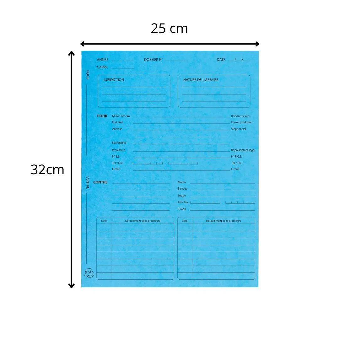 Exacompta 5x 25er Aktendeckel Procedure elfenbein 25x32cm - Türkis - 445102E