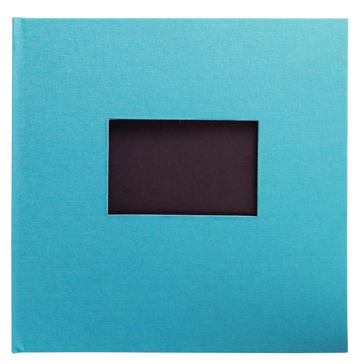 Exacompta Fotoalbum, 30 Seiten schwarz, 25x25 cm, Pop'N Co - Cyan - 16288E