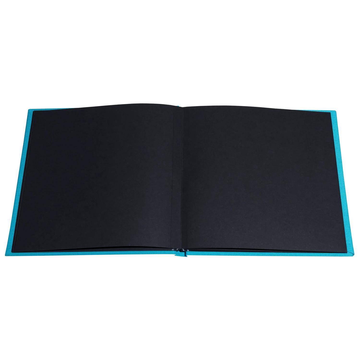 Exacompta Fotoalbum, 30 Seiten schwarz, 25x25 cm, Pop'N Co - Cyan - 16288E