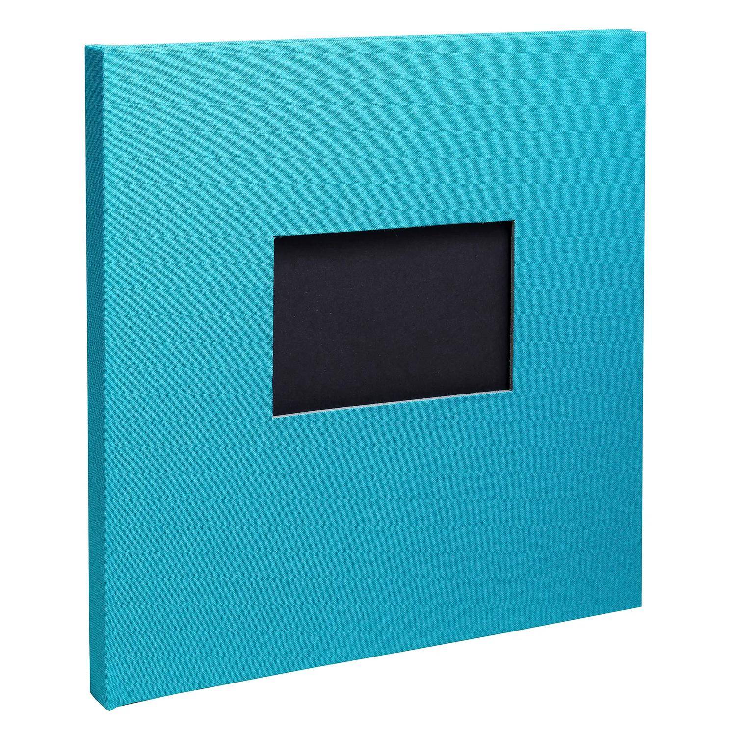 Exacompta Fotoalbum, 30 Seiten schwarz, 25x25 cm, Pop'N Co - Cyan - 16288E
