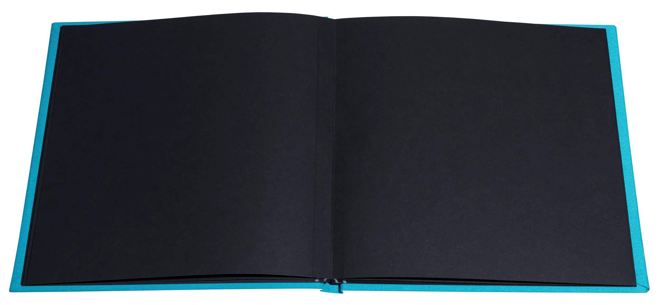 Exacompta Fotoalbum, 30 Seiten schwarz, 25x25 cm, Pop'N Co - Cyan - 16288E