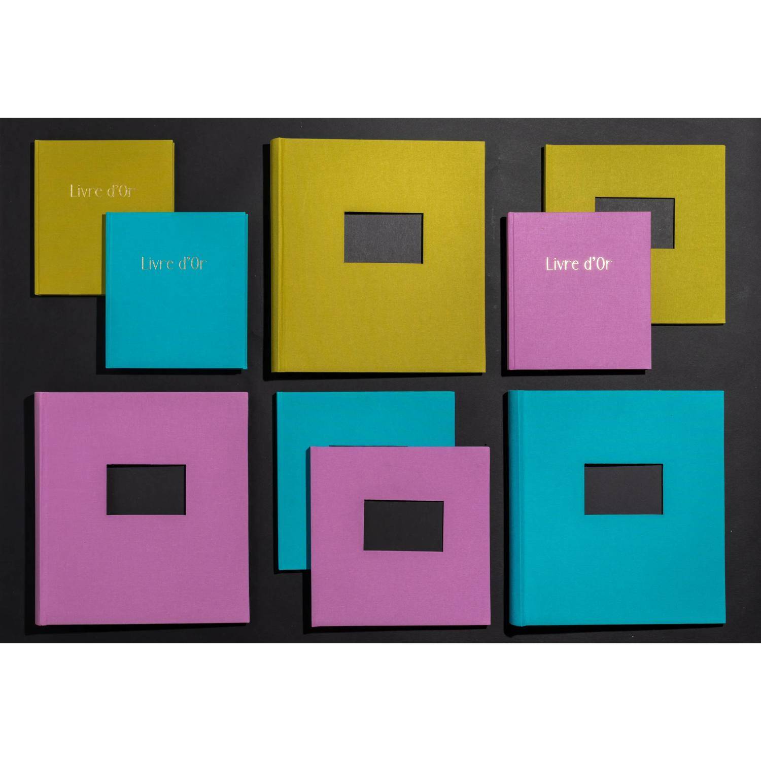 Exacompta Gästebuch 70 Blatt Goldschnitt Pop'N Co - Cyan - 47788E