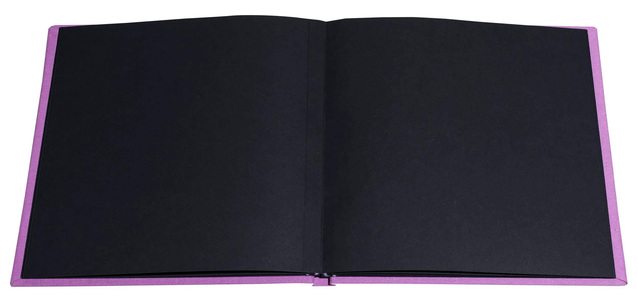 Exacompta Fotoalbum, 30 Seiten schwarz, 25x25 cm, Pop'N Co - Flieder - 16290E