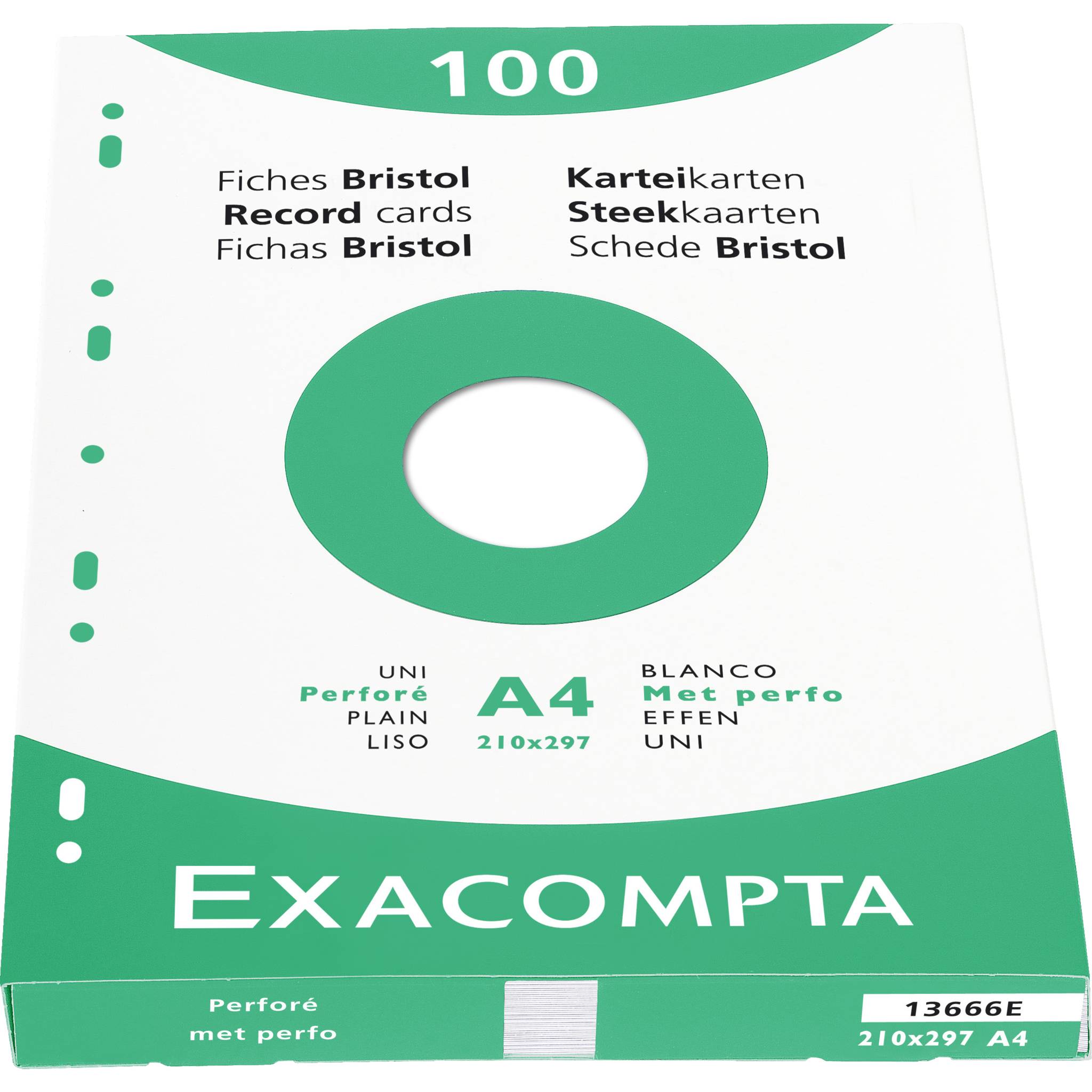 Exacompta Karteikarten 210x297 bln perf ws 100S - Weiß - 13666E