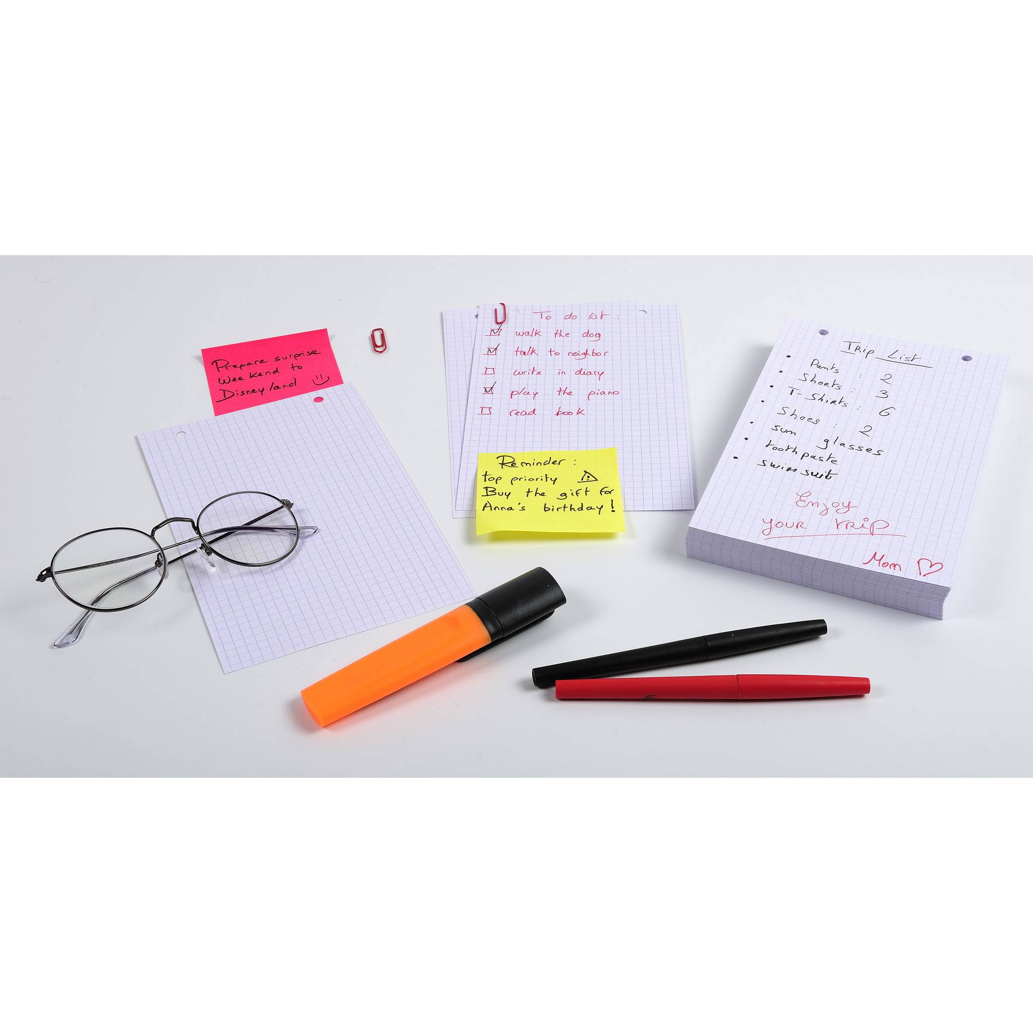 Exacompta 12x Karteikarten 125x200 kariert weiss 100St - Weiß - 13603E