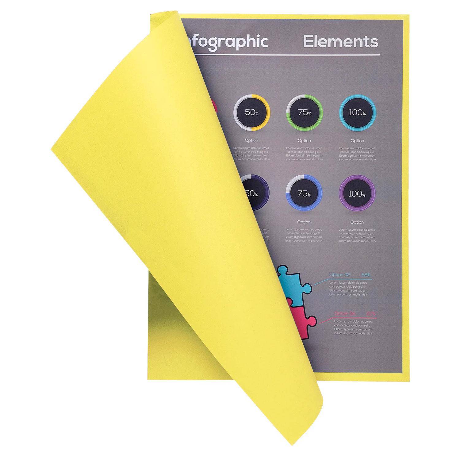 Exacompta 10x 100er Packung Aktendeckel 100% RC 22x31cm - Kanariengelb - 150005E