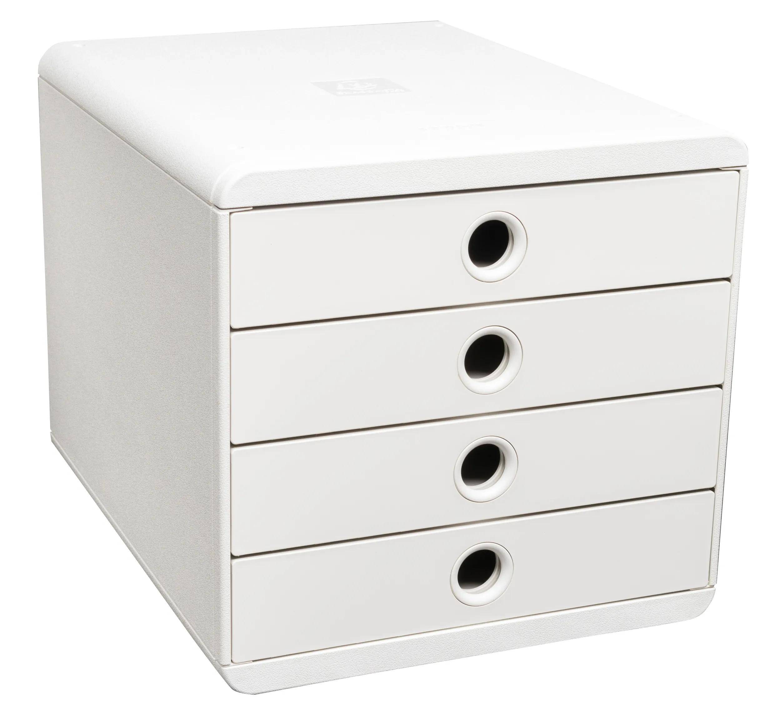 Exacompta Schubladenbox Pop Box, 4 Schubladen, AutentiK - Weiß - 314313D