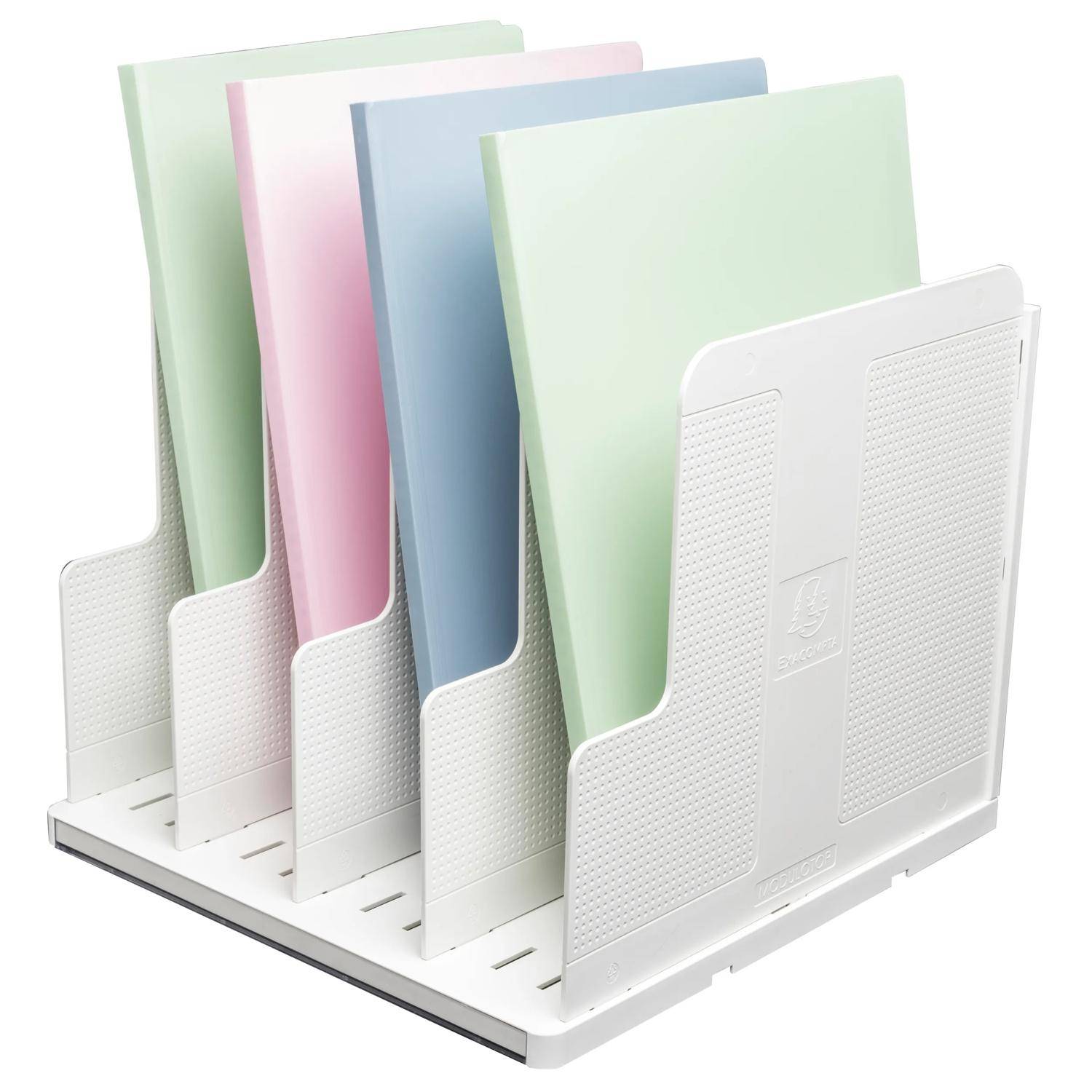 Exacompta MODULOTOP, vertikaler Sorter mit 5 Trennplatten, AutentiK Weiß 390013D