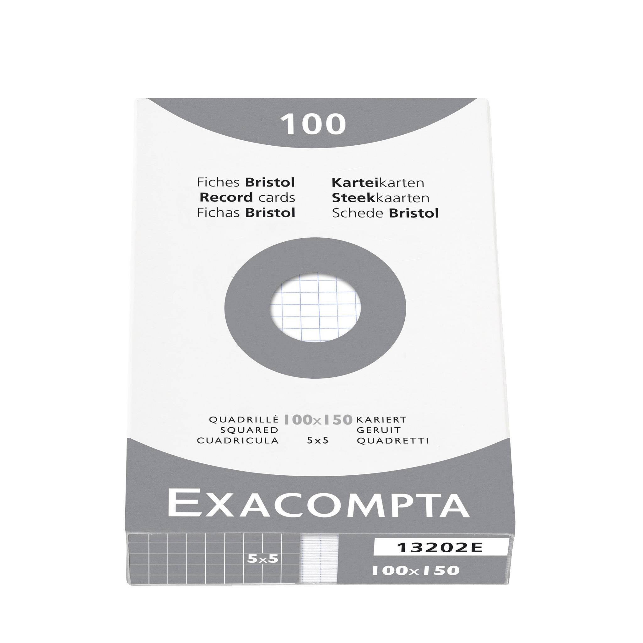 Exacompta Karteikarten 10x15 kariert weiss 100St Weiß - 13202E