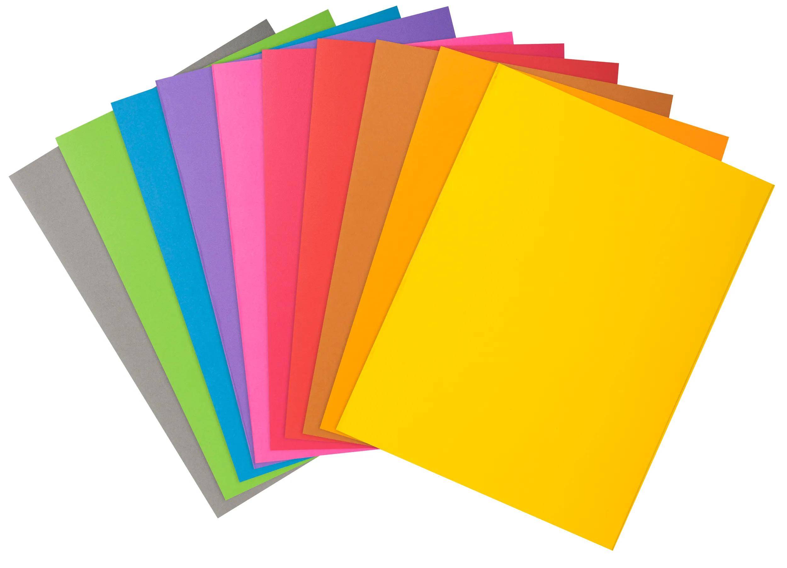 Exacompta 10x 50er Packung Aktendeckel BAHIA 220g A4 - Farben sortiert - 210500E