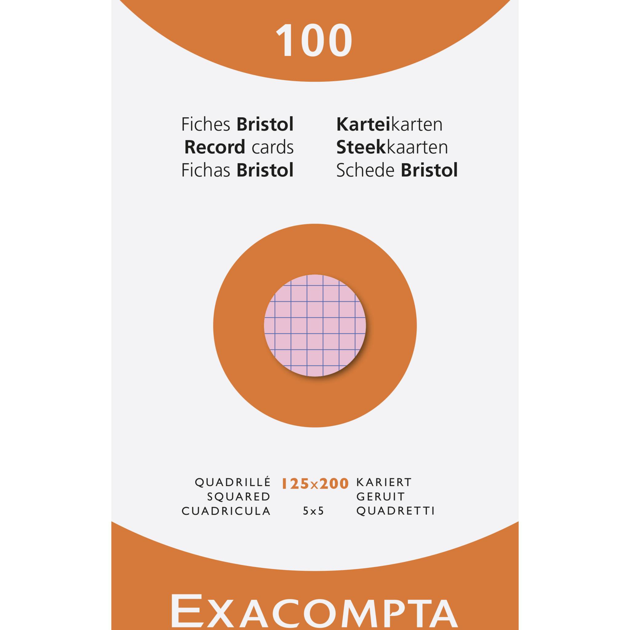Exacompta 12x Karteikarten 125x200 kariert 100St - sortiert - 13273E