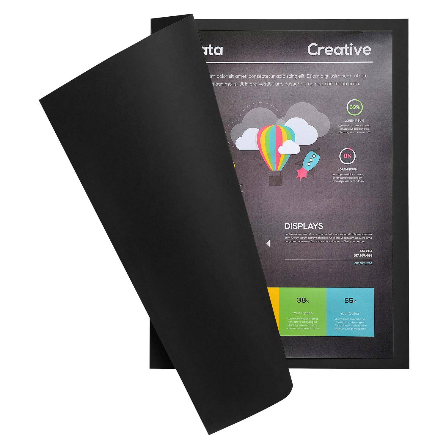 Exacompta 100er Packung Aktendeckel ROCK''S 210 24x32cm - Schwarz - 210018E