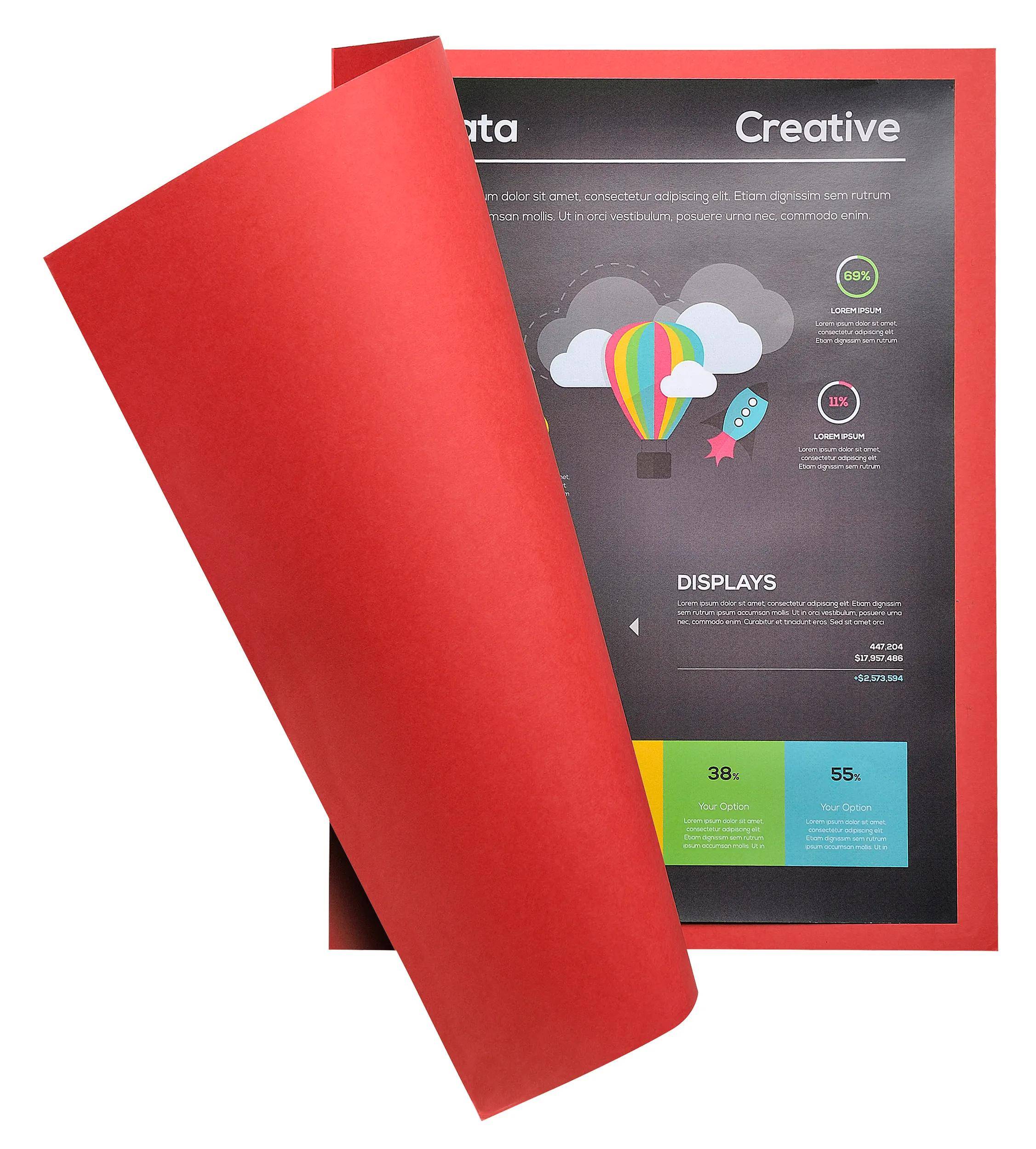 Exacompta 10x 10er Packung ROCK''S 210 24x32cm - Rot - 217112E