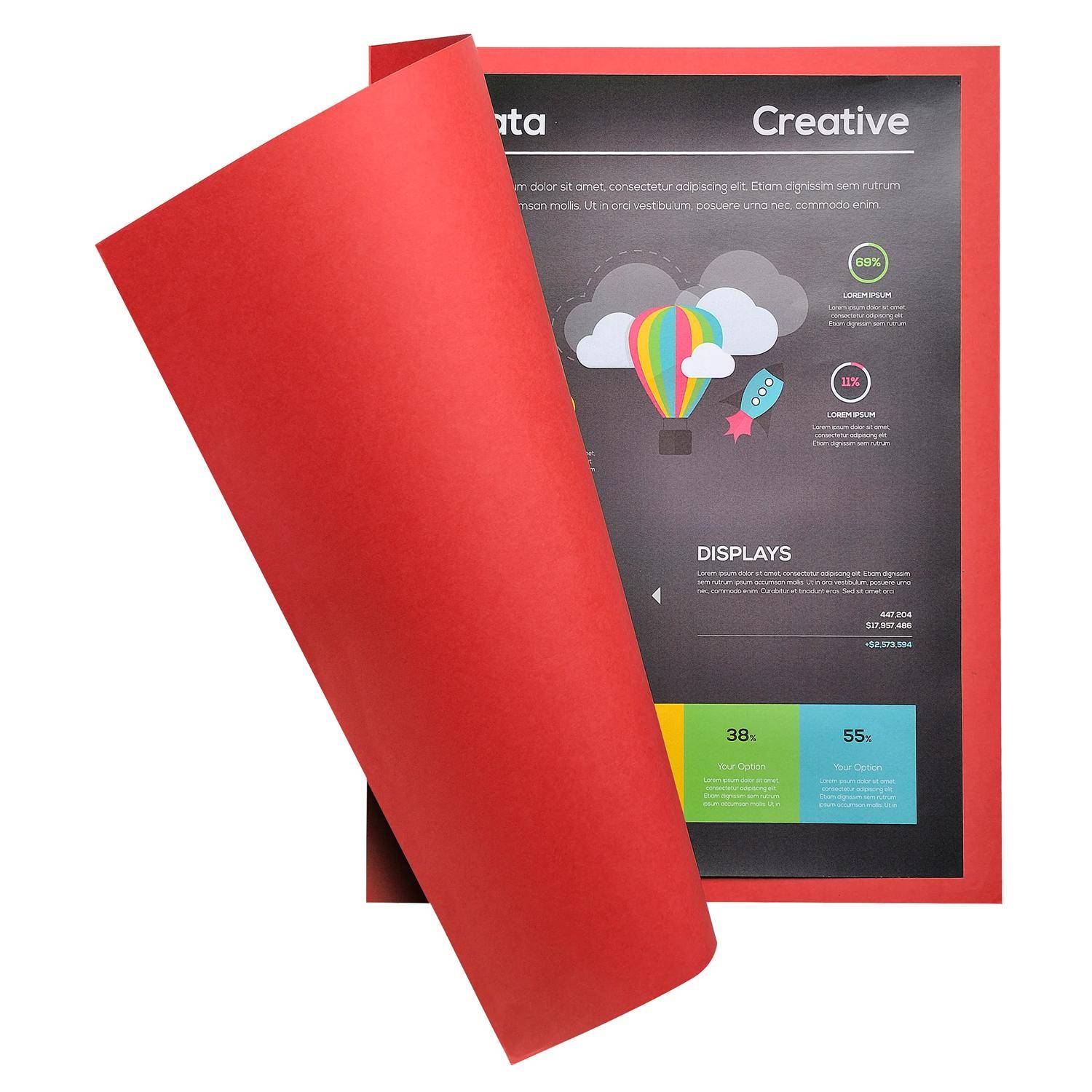 Exacompta 10x 10er Packung ROCK''S 210 24x32cm - Rot - 217112E