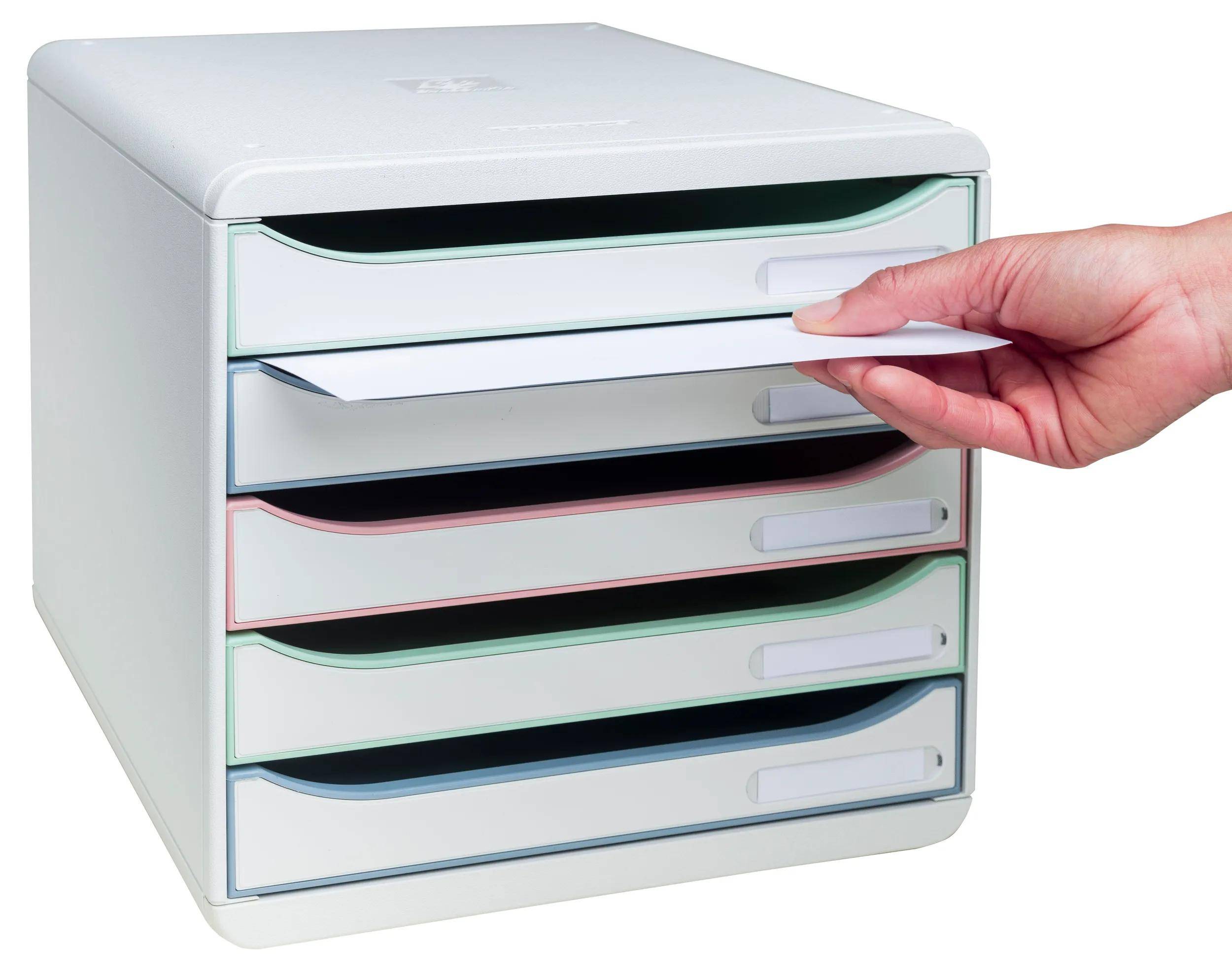 Exacompta Schubladenbox BIG BOX, 5 Schubladen, AutentiK Farben sortiert 309303D