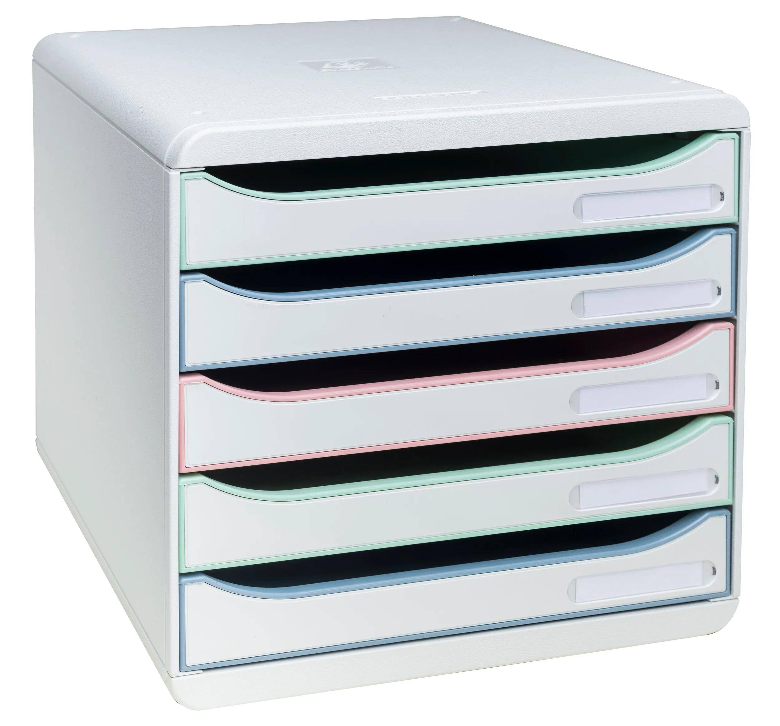 Exacompta Schubladenbox BIG BOX, 5 Schubladen, AutentiK Farben sortiert 309303D