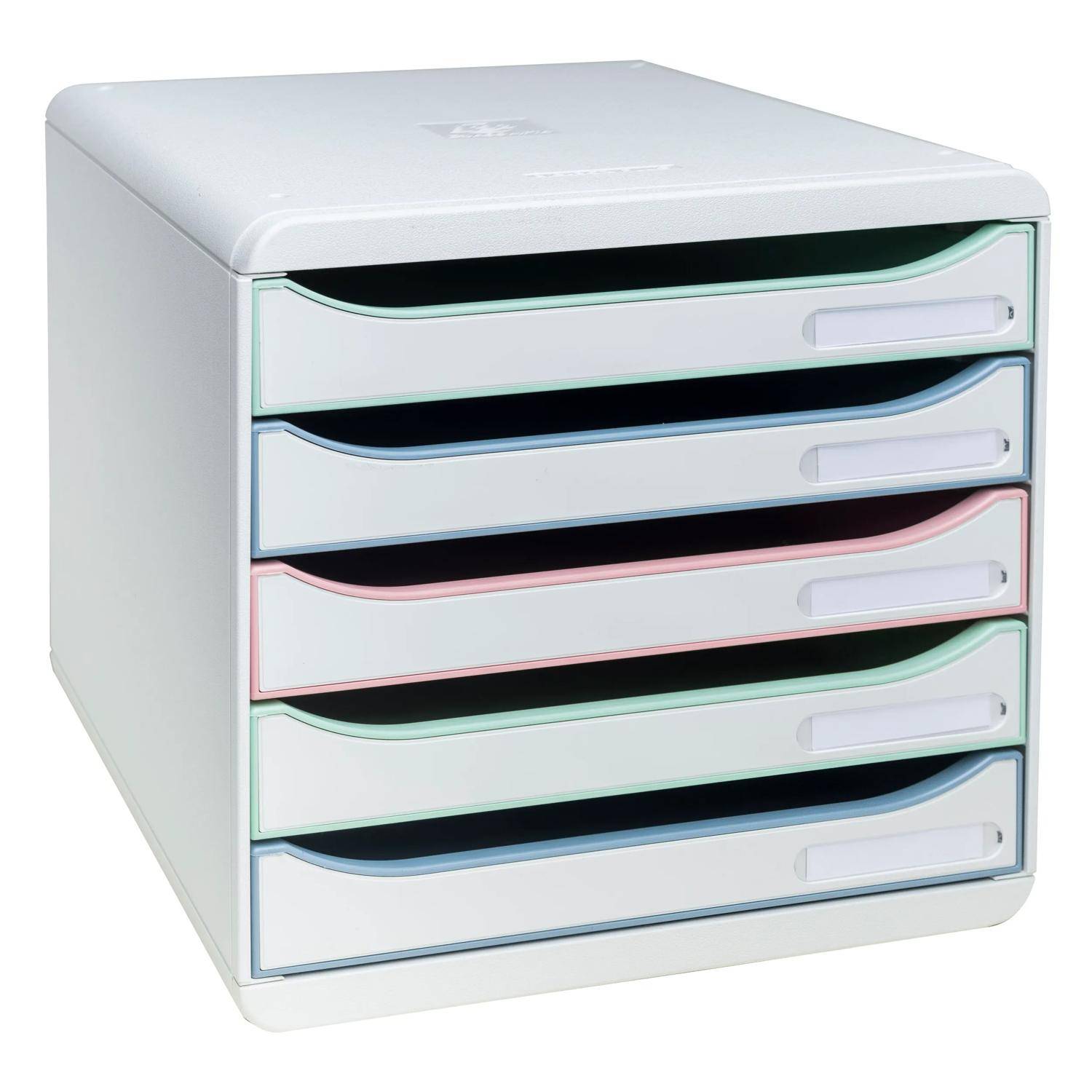 Exacompta Schubladenbox BIG BOX, 5 Schubladen, AutentiK Farben sortiert 309303D