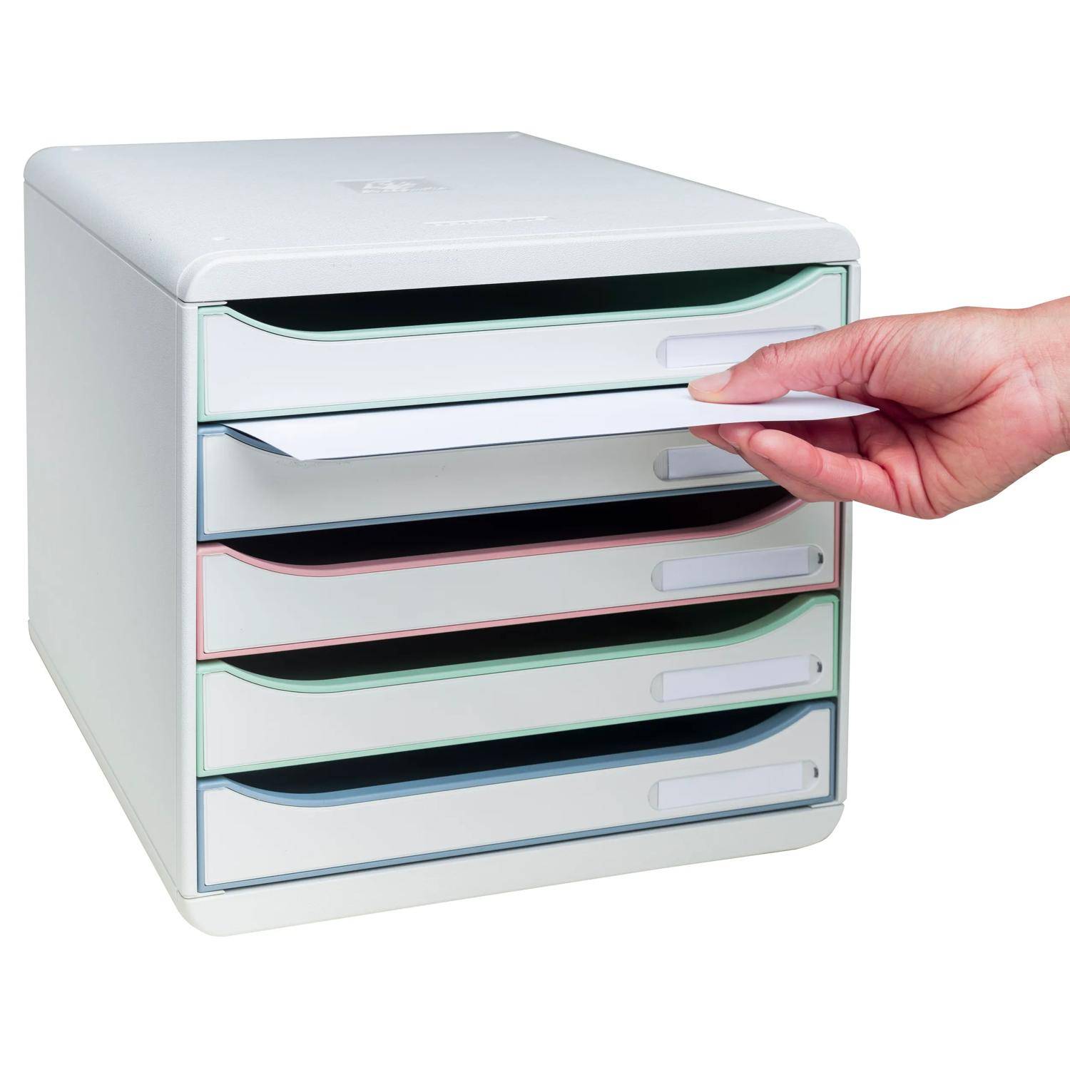 Exacompta Schubladenbox BIG BOX, 5 Schubladen, AutentiK Farben sortiert 309303D