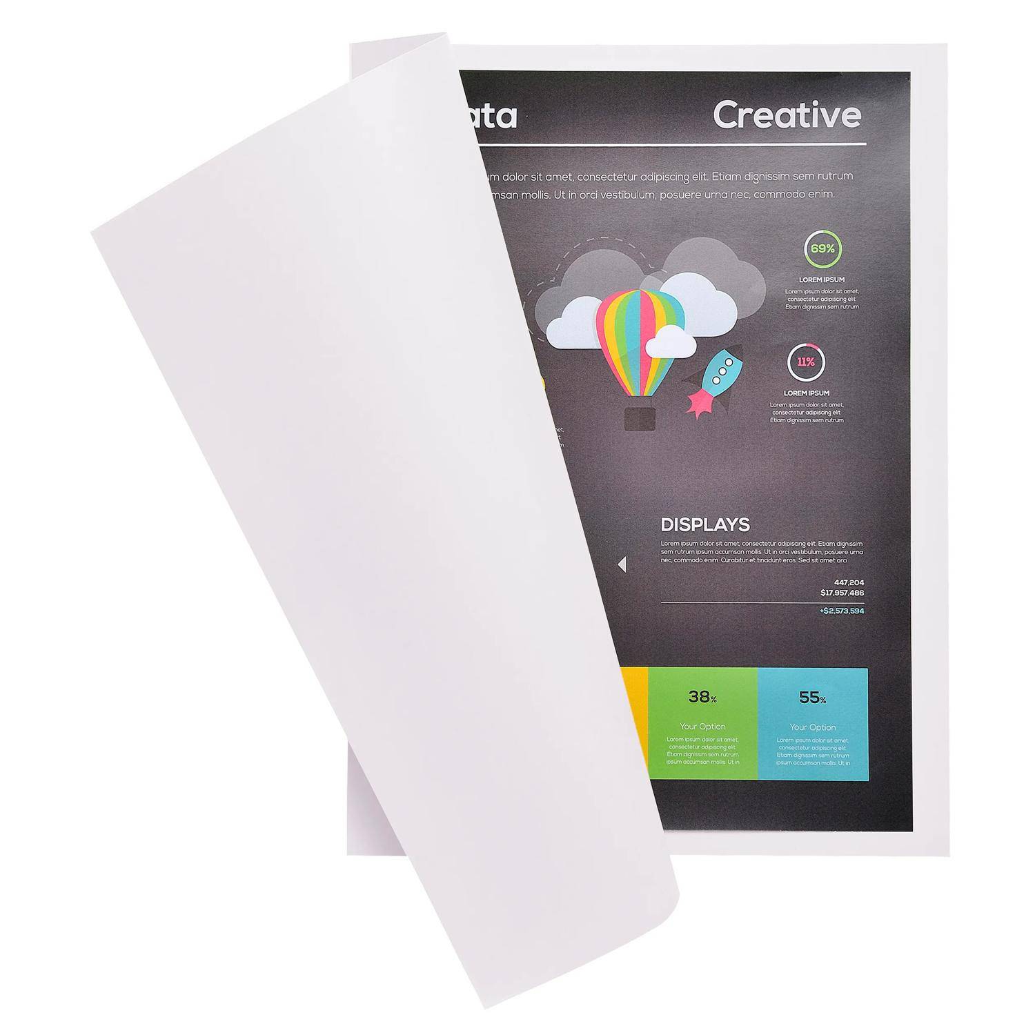 Exacompta 100er Packung Aktendeckel ROCK''S 210 24x32cm - Weiß - 210017E