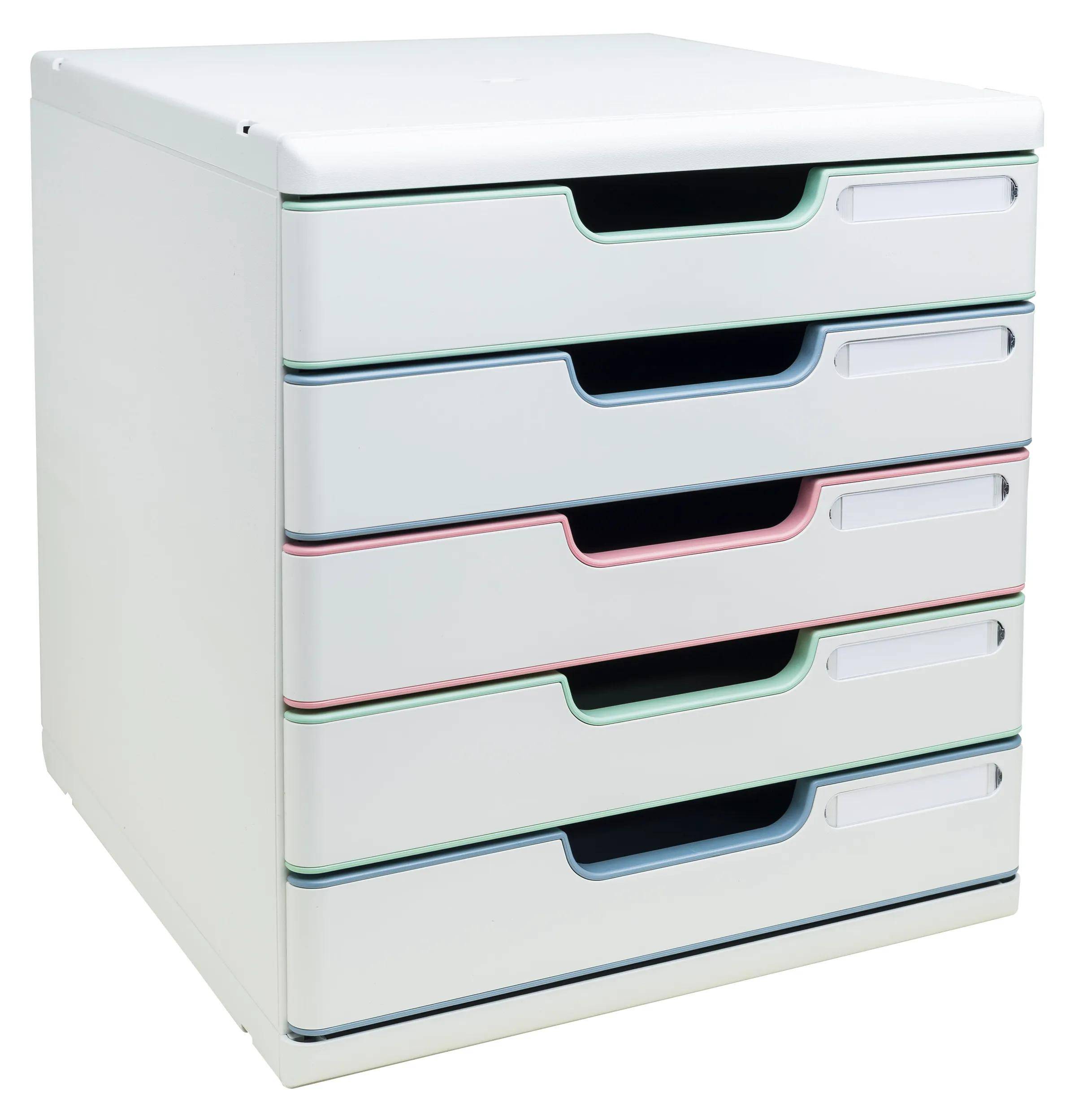 Exacompta Schubladenbox Modulo, 5 Schubladen, AutentiK Farben sortiert 301303D