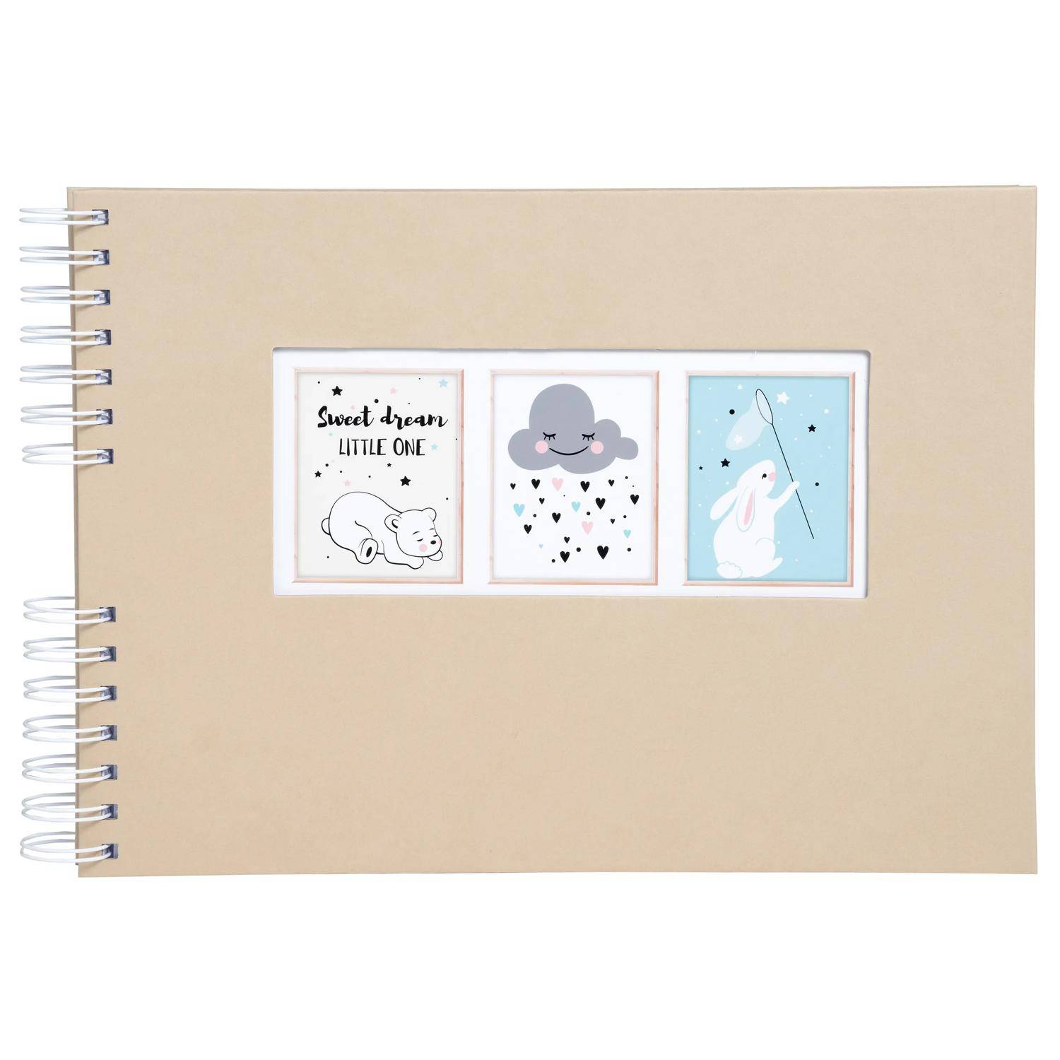 Exacompta Scrapbooking-Set, Fotoalbum 50S. weiß, 32x22 cm - Fauna - 16808E