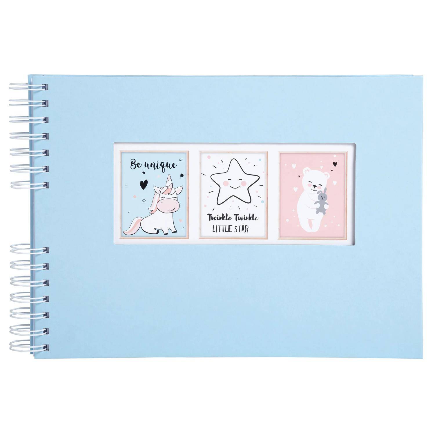 Exacompta Scrapbooking-Set Fotoalbum 50S weiß 32x22 cm Pastellblau - 16806E