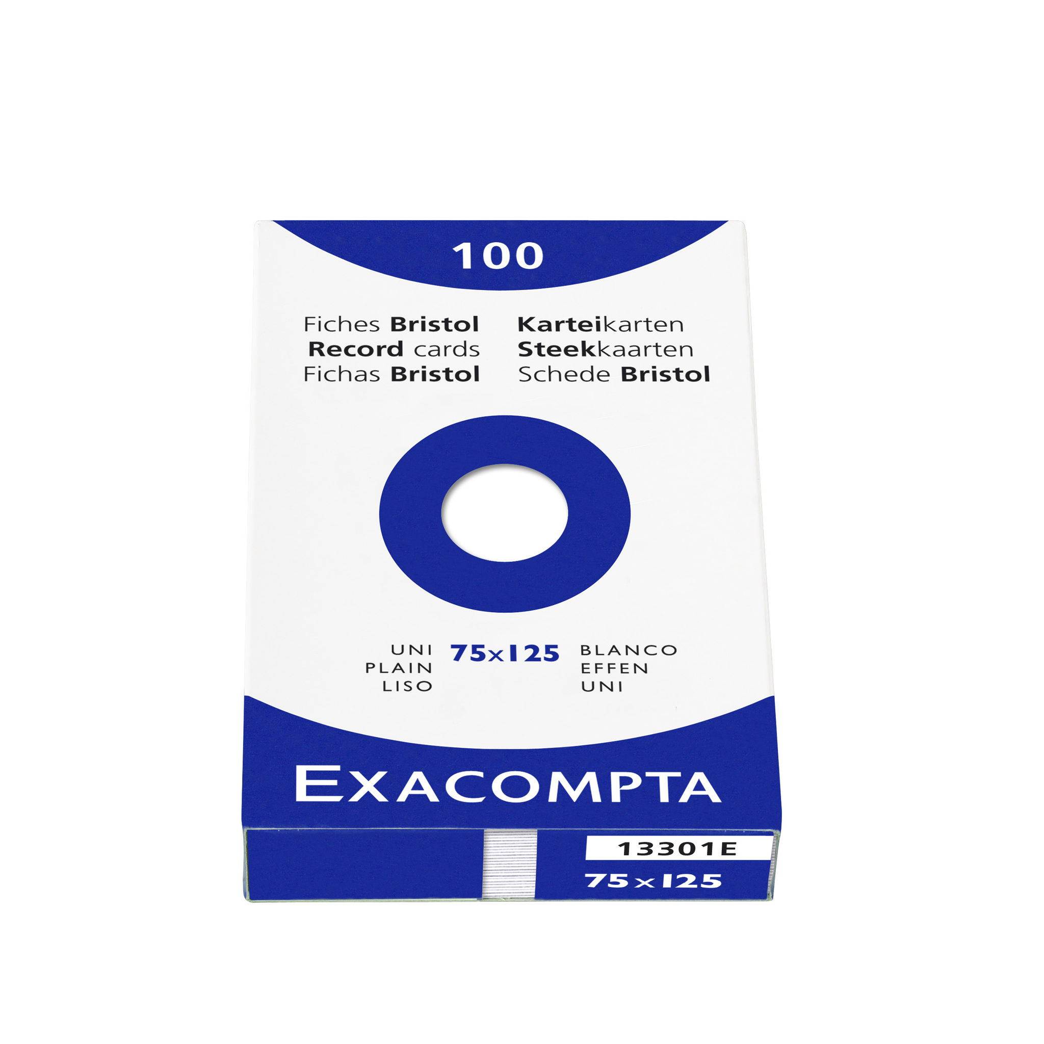 Exacompta Karteikarten 100 Stück 75x125 - Weiß - 13301E