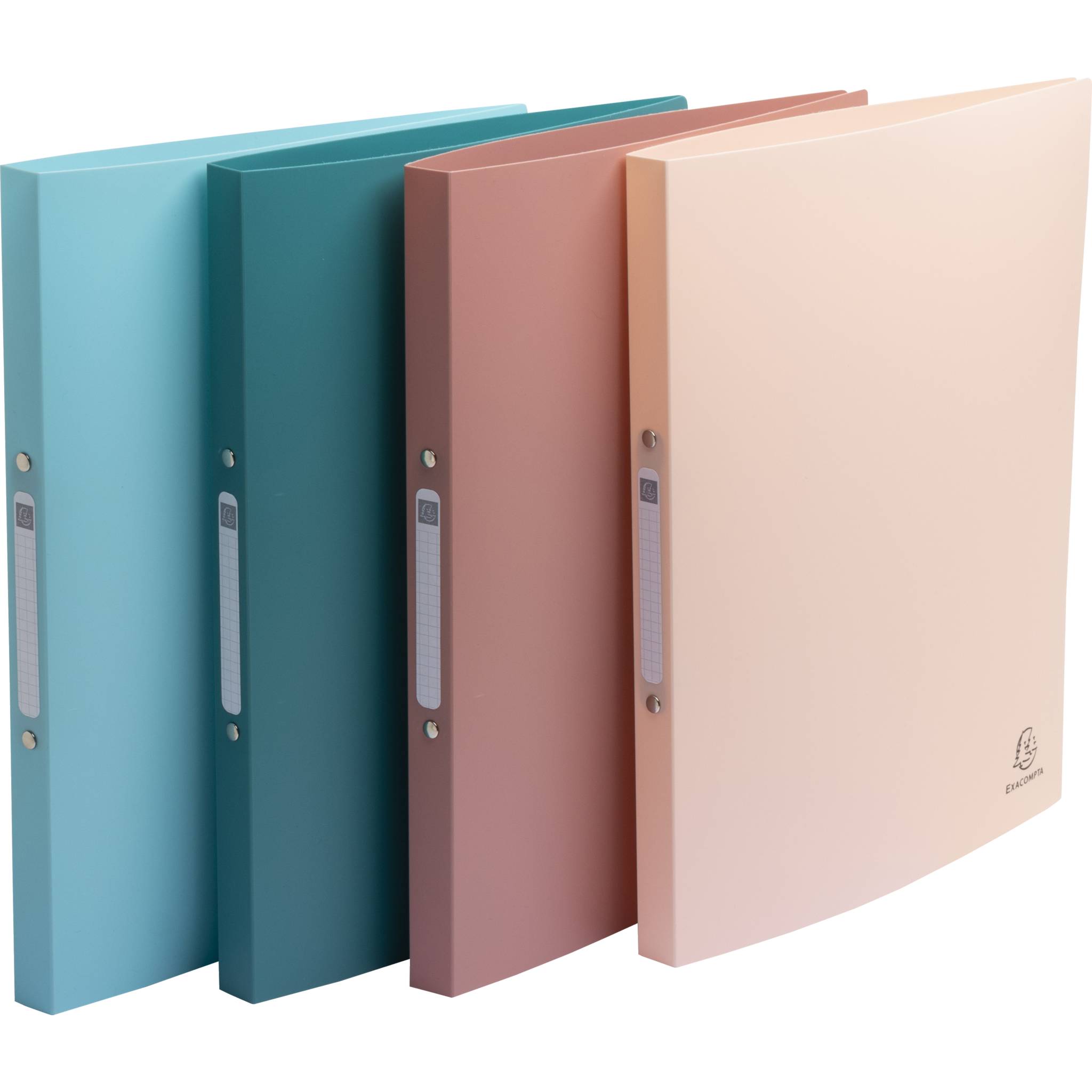 Exacompta 20x Ringbuch A4, 2 Ringe, RC-PP, Skandi - sortiert - 54270E