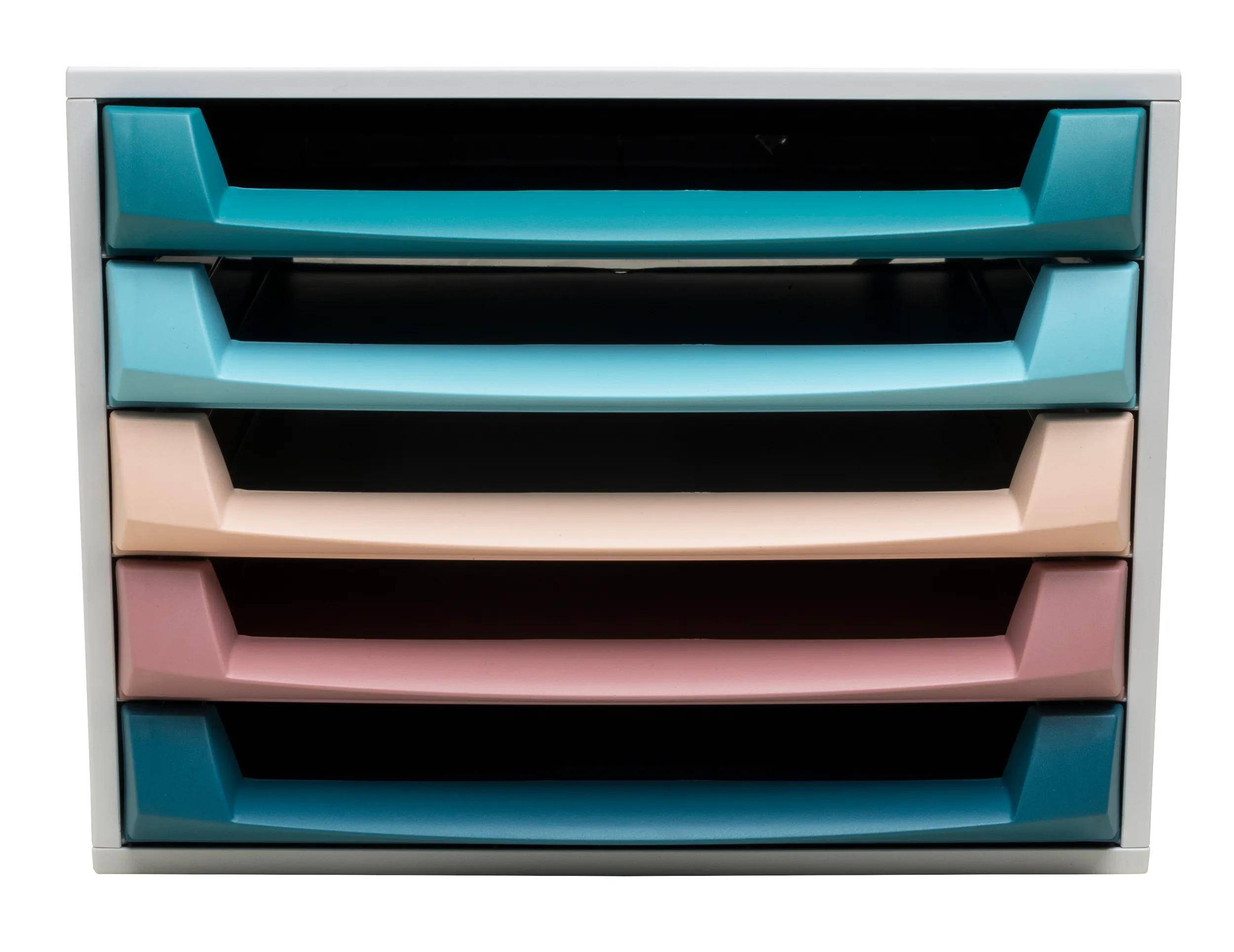 Exacompta Schubladenbox, The Box, Skandi - Farben sortiert - 221606D