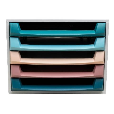 Exacompta Schubladenbox, The Box, Skandi - Farben sortiert - 221606D