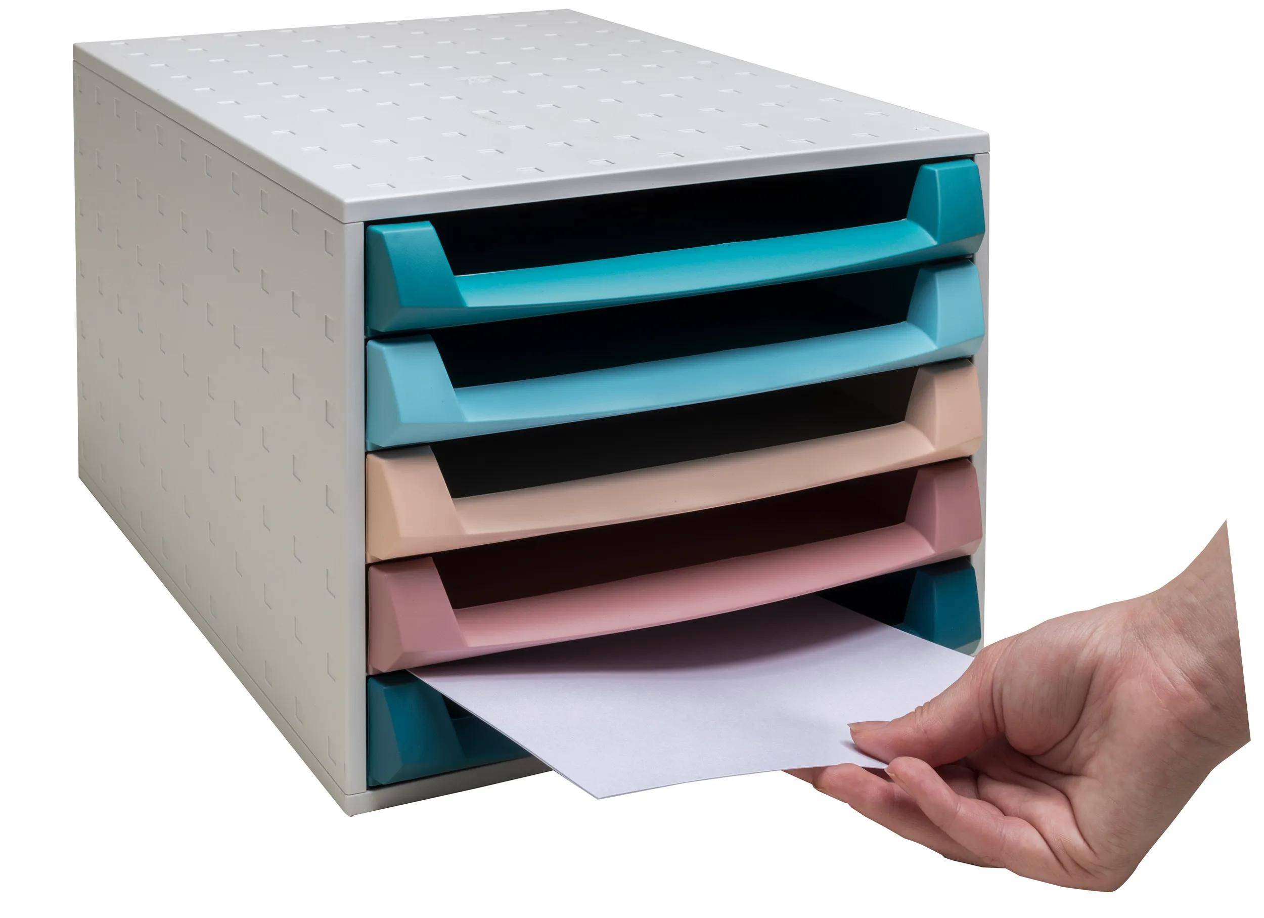 Exacompta Schubladenbox, The Box, Skandi - Farben sortiert - 221606D