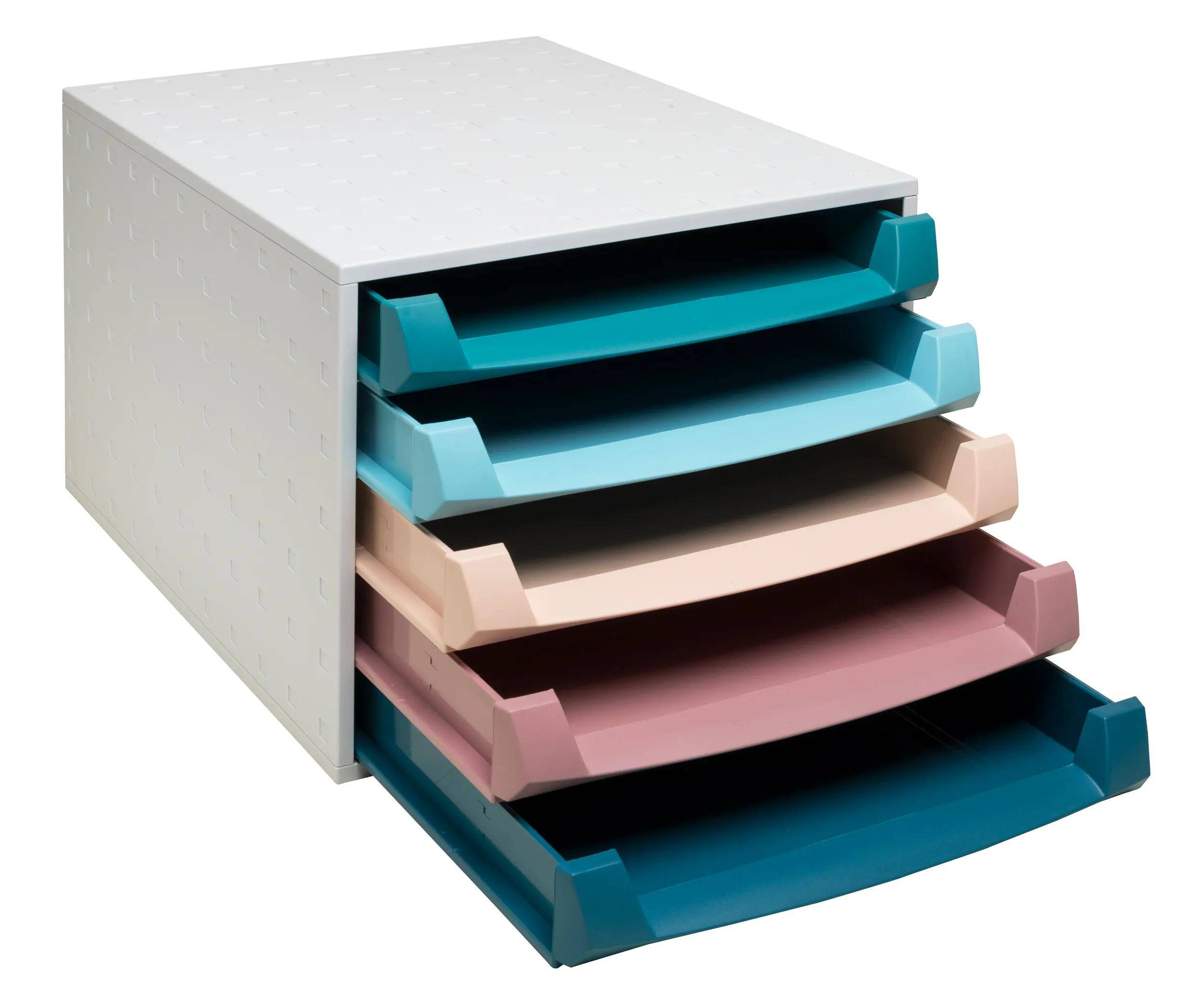 Exacompta Schubladenbox, The Box, Skandi - Farben sortiert - 221606D