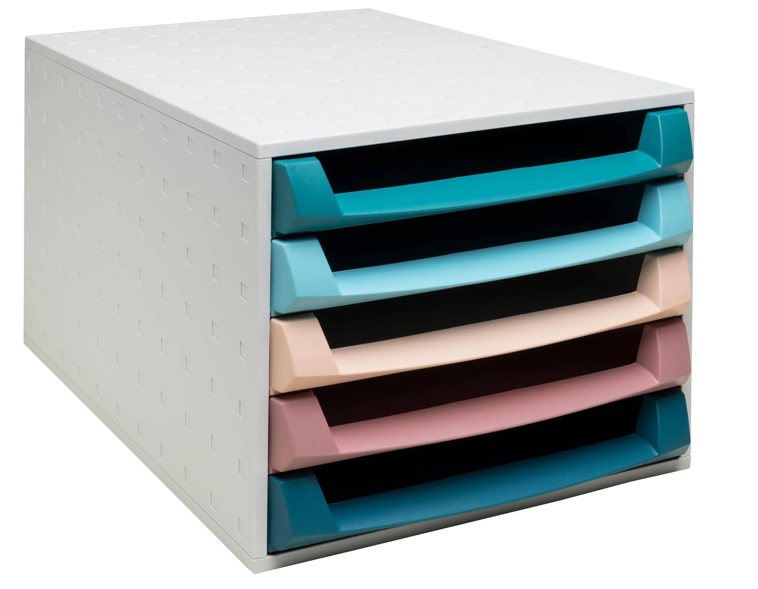 Exacompta Schubladenbox, The Box, Skandi - Farben sortiert - 221606D