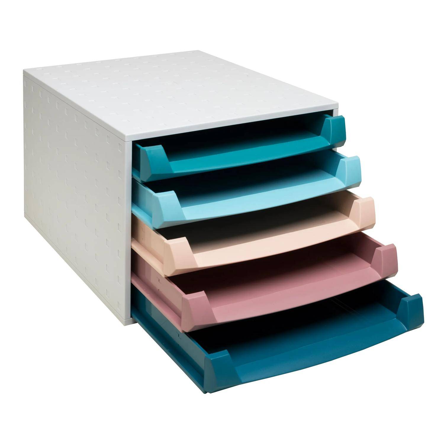 Exacompta Schubladenbox, The Box, Skandi - Farben sortiert - 221606D