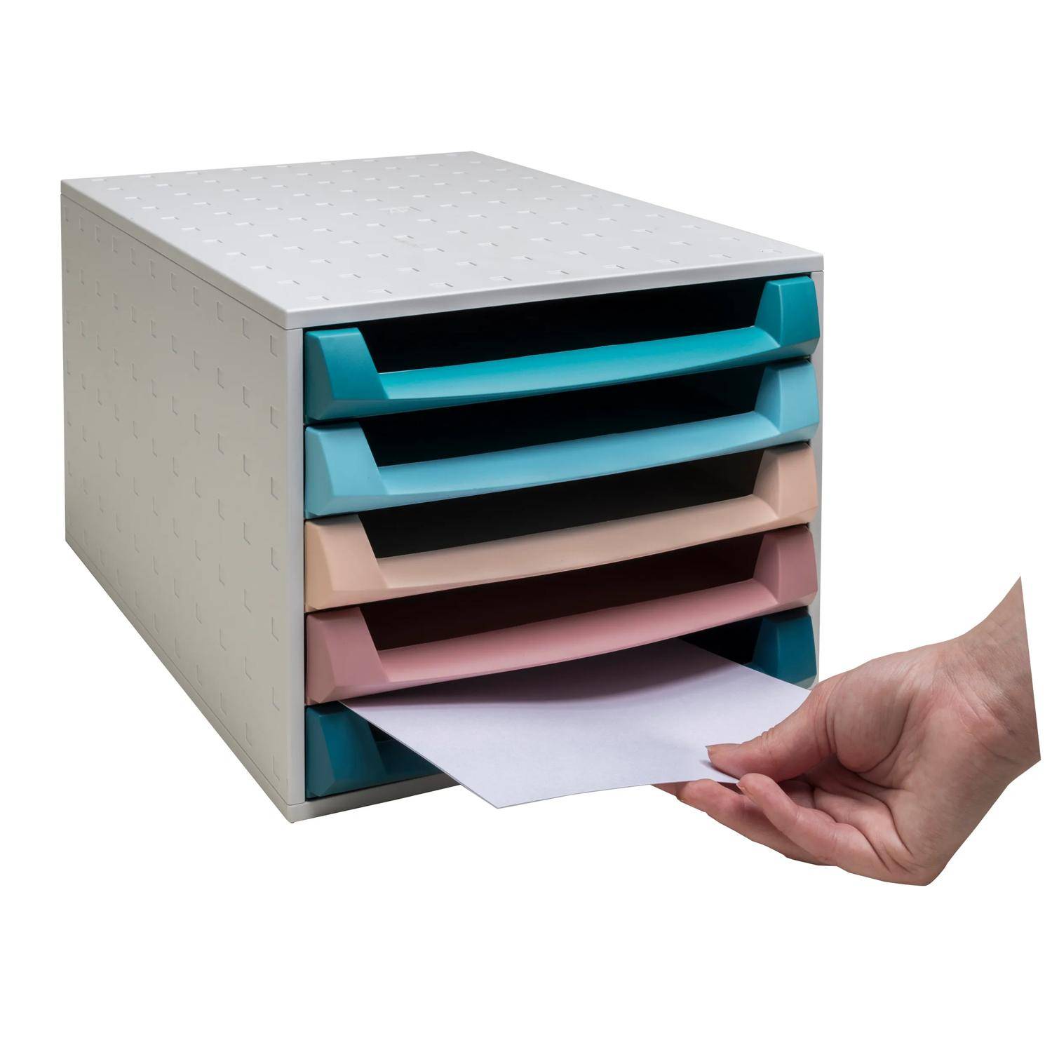 Exacompta Schubladenbox, The Box, Skandi - Farben sortiert - 221606D