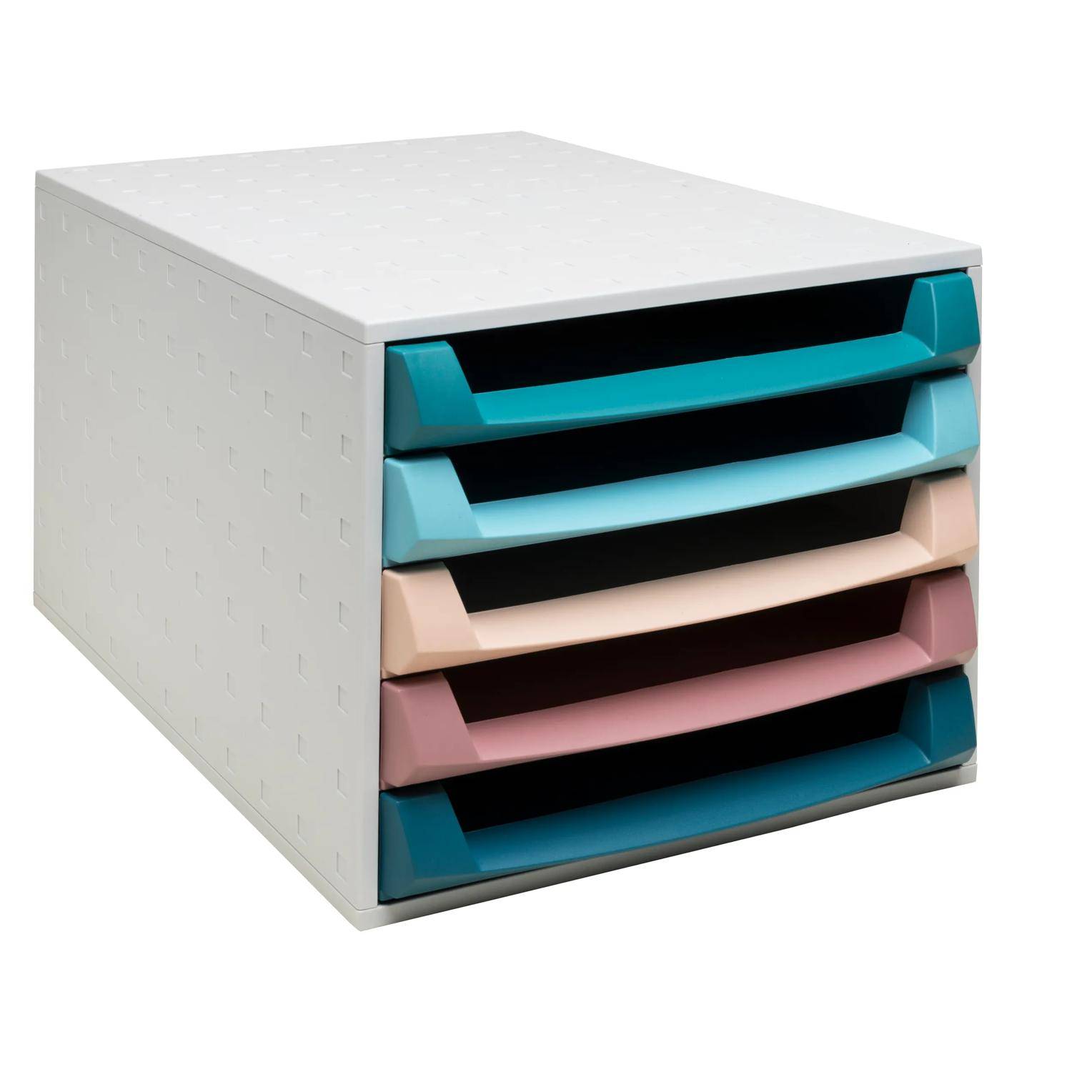 Exacompta Schubladenbox, The Box, Skandi - Farben sortiert - 221606D