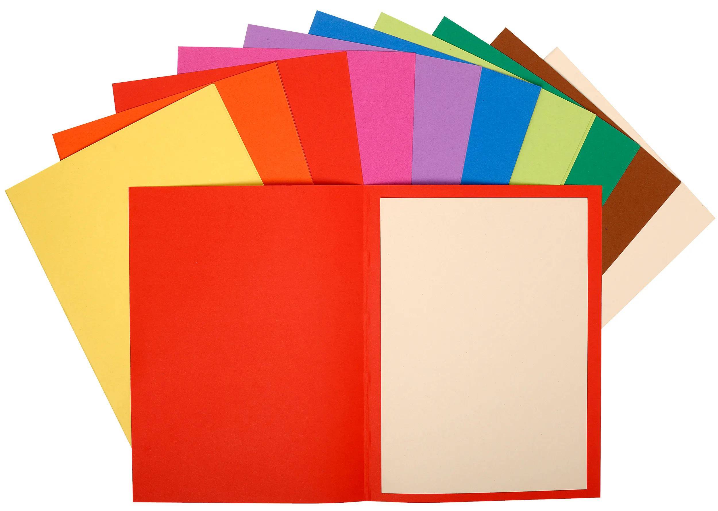 Exacompta 10x 10er Packung Aktendeckel 100% RC 24x32cm - sortiert - 160300E