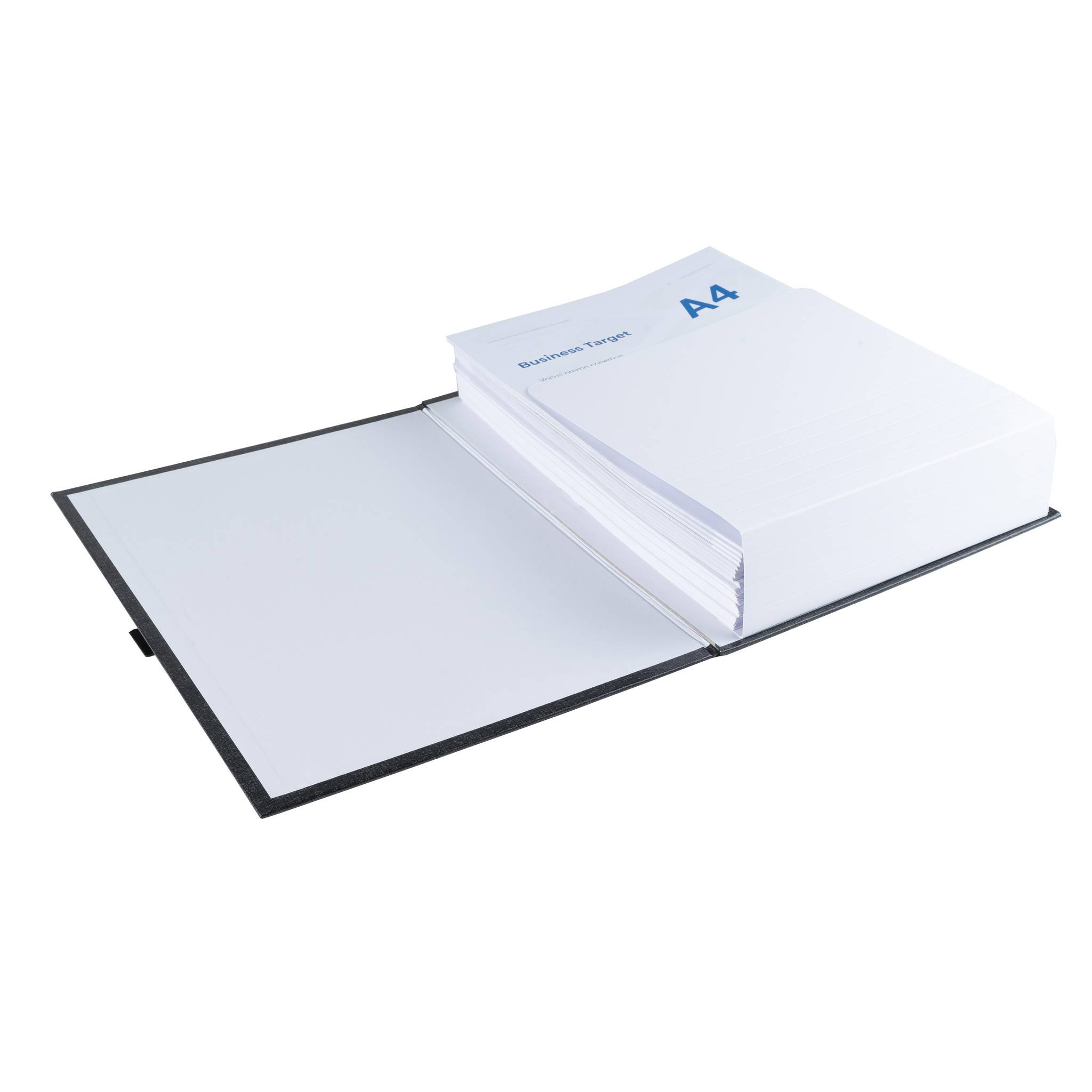 Exacompta 10x Präsentationsmappe dehnbar Rücken N'CLIP - Schwarz - 21501E