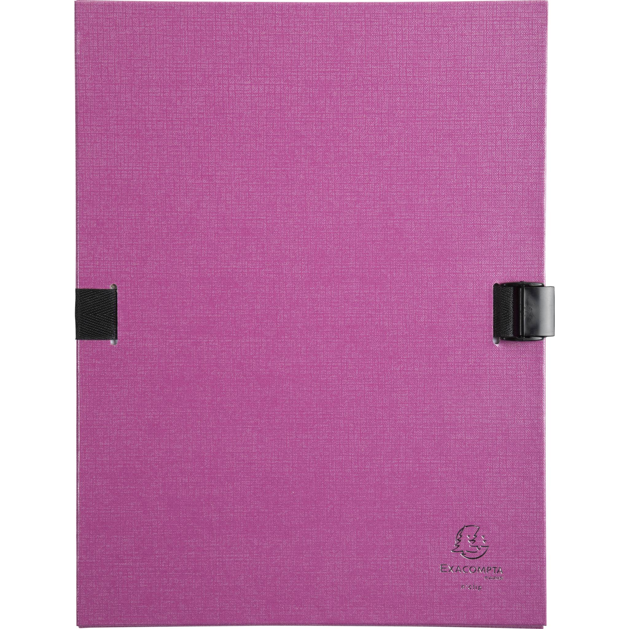 Exacompta 10x Präsentationsmappe dehnbar Rücken N'CLIP - Violett - 21516E