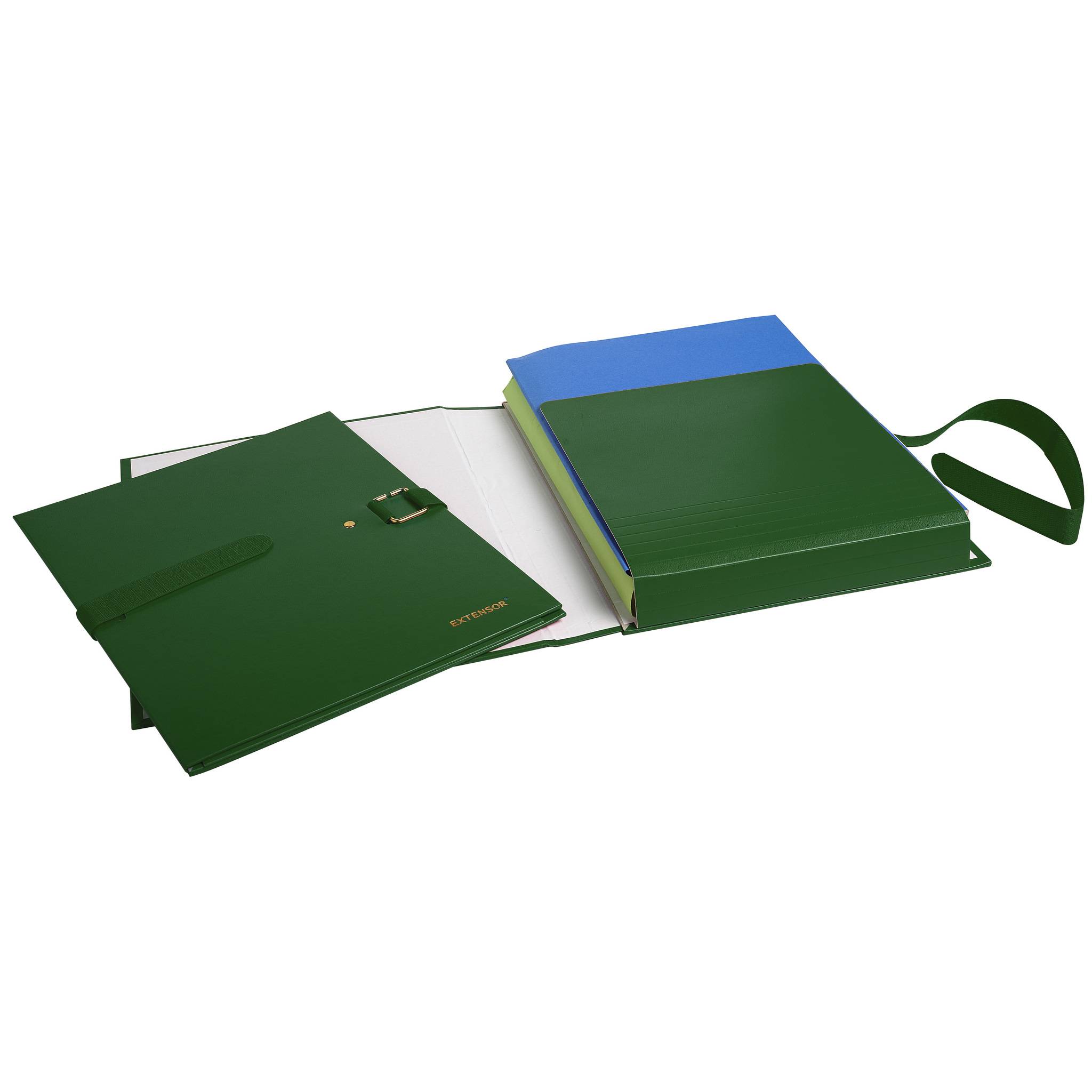 Exacompta 10x Präsentationsmappe Dehnbar Rücken EXTENSOR® - Grün - 22007E