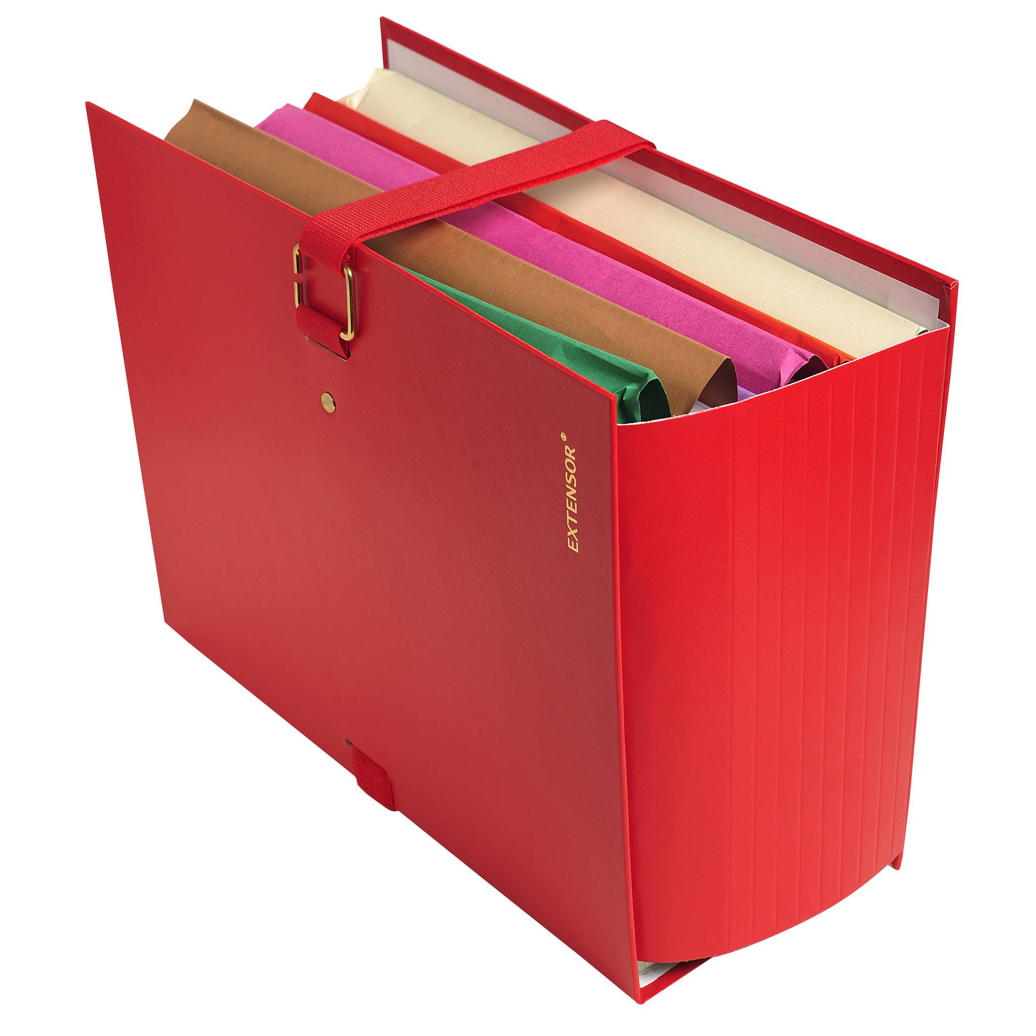 Exacompta 10x Präsentationsmappe Dehnbar Rücken EXTENSOR® - Rot - 22009E