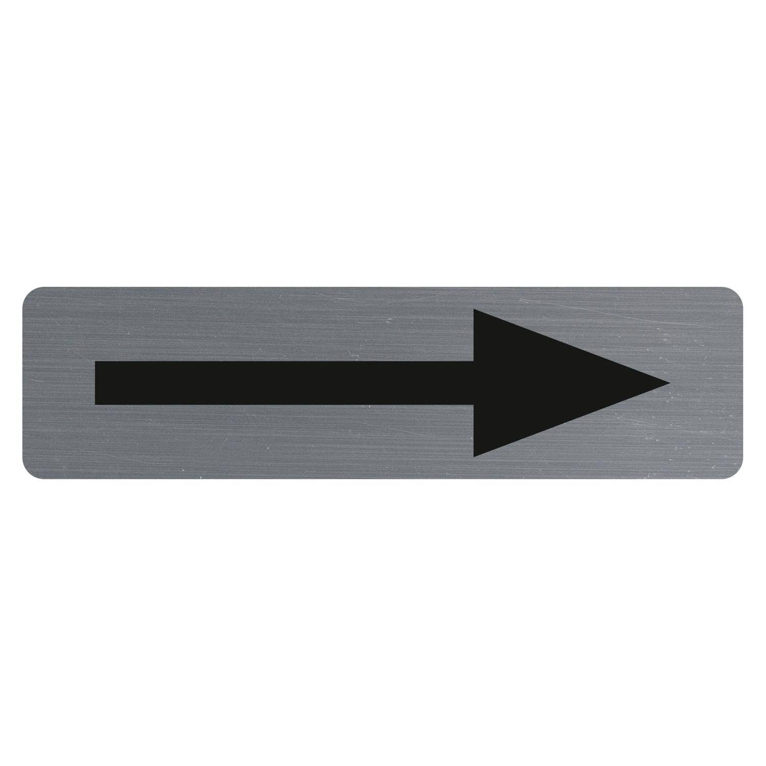 Exacompta Hinweisschild schwarzer Pfeil, 16,5x4,4 cm - Grau - 67165E