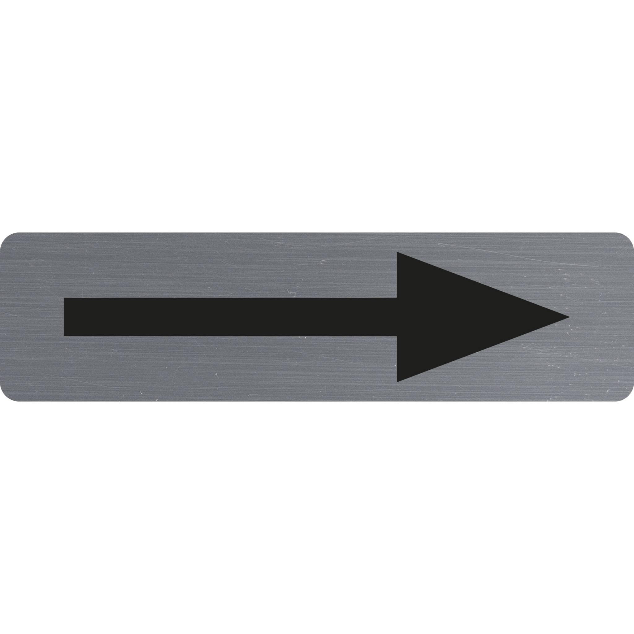 Exacompta Hinweisschild schwarzer Pfeil, 16,5x4,4 cm - Grau - 67165E