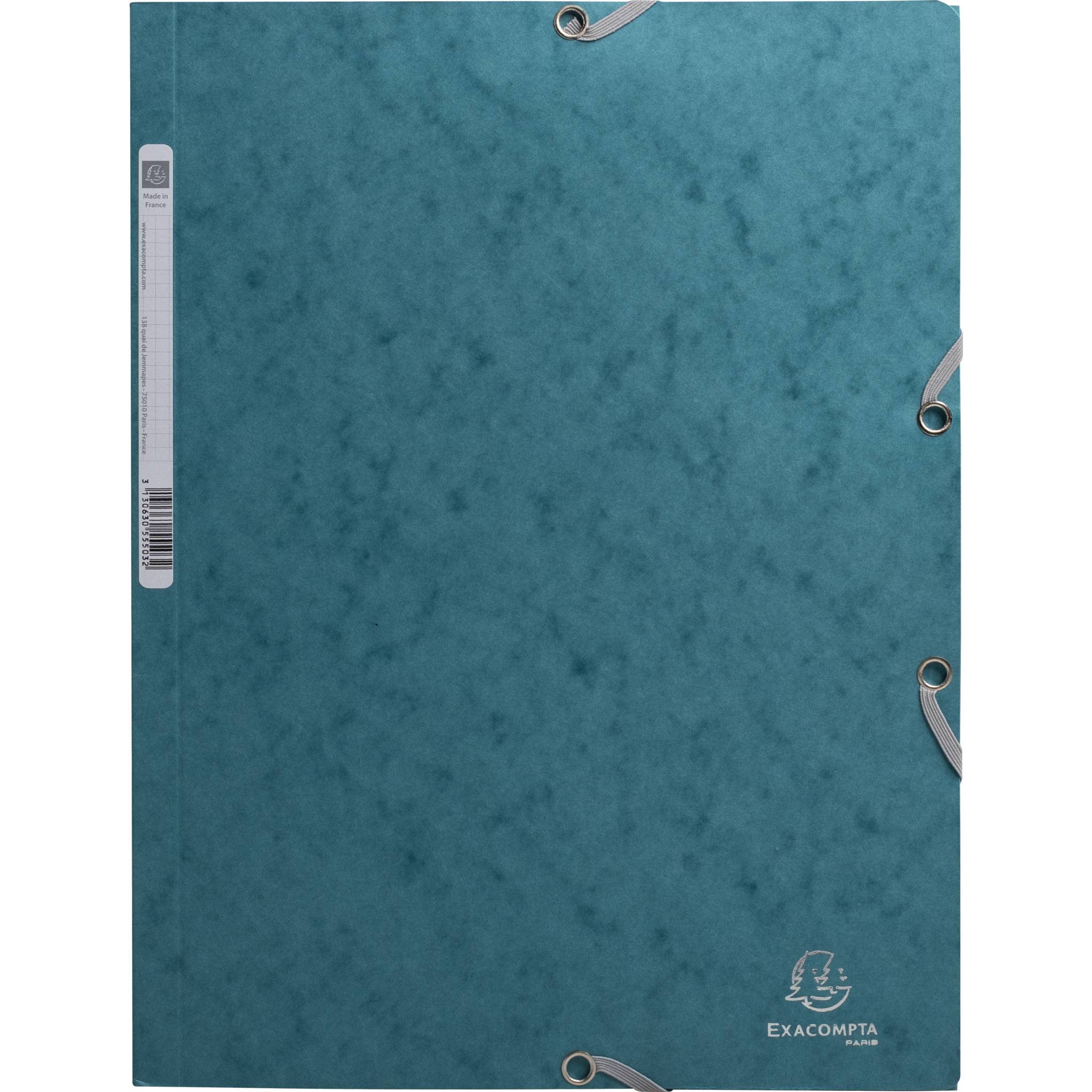 Exacompta 55272E 25x Sammelmappe 3Kl A4 400g Pazifikblau