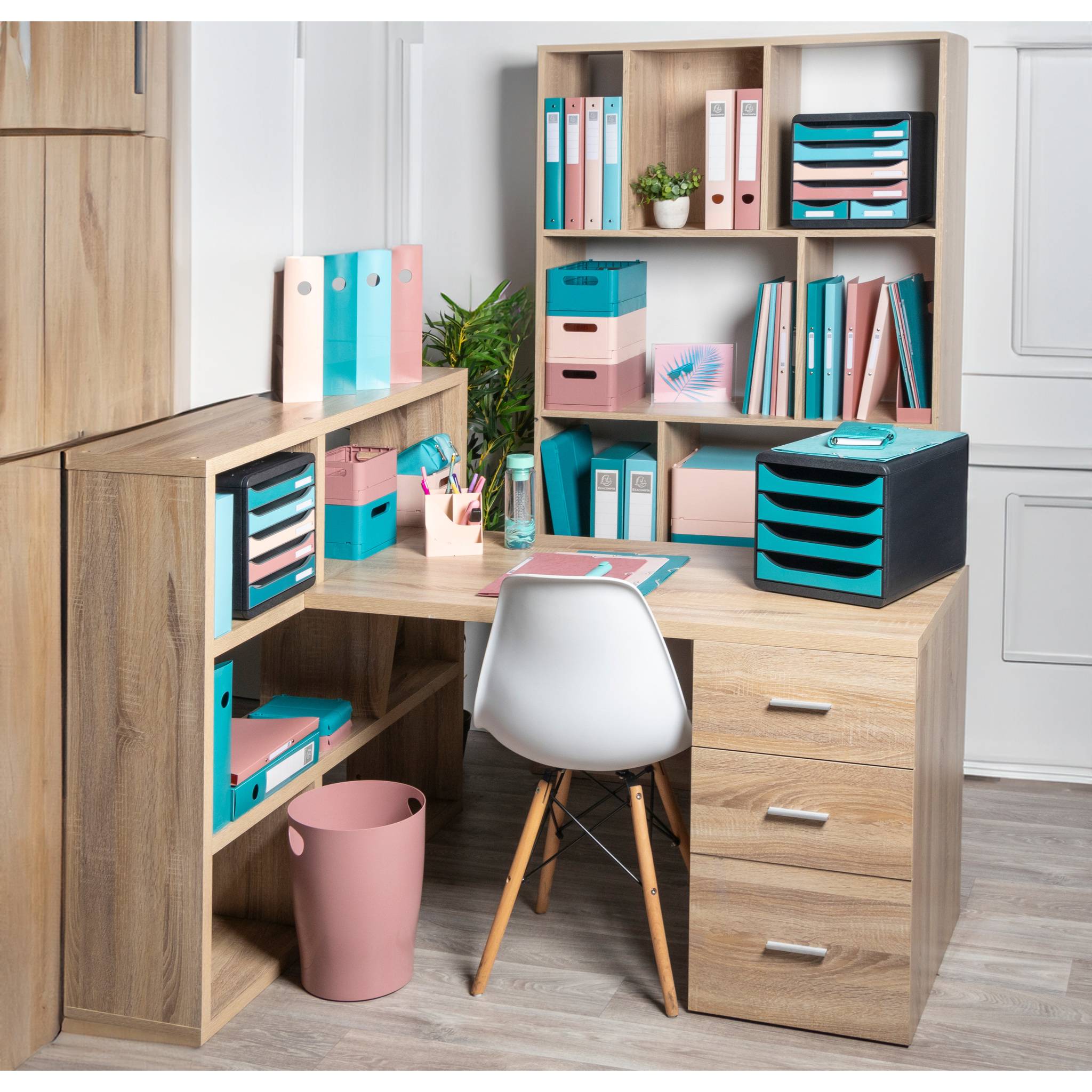 Exacompta 55272E 25x Sammelmappe 3Kl A4 400g Pazifikblau