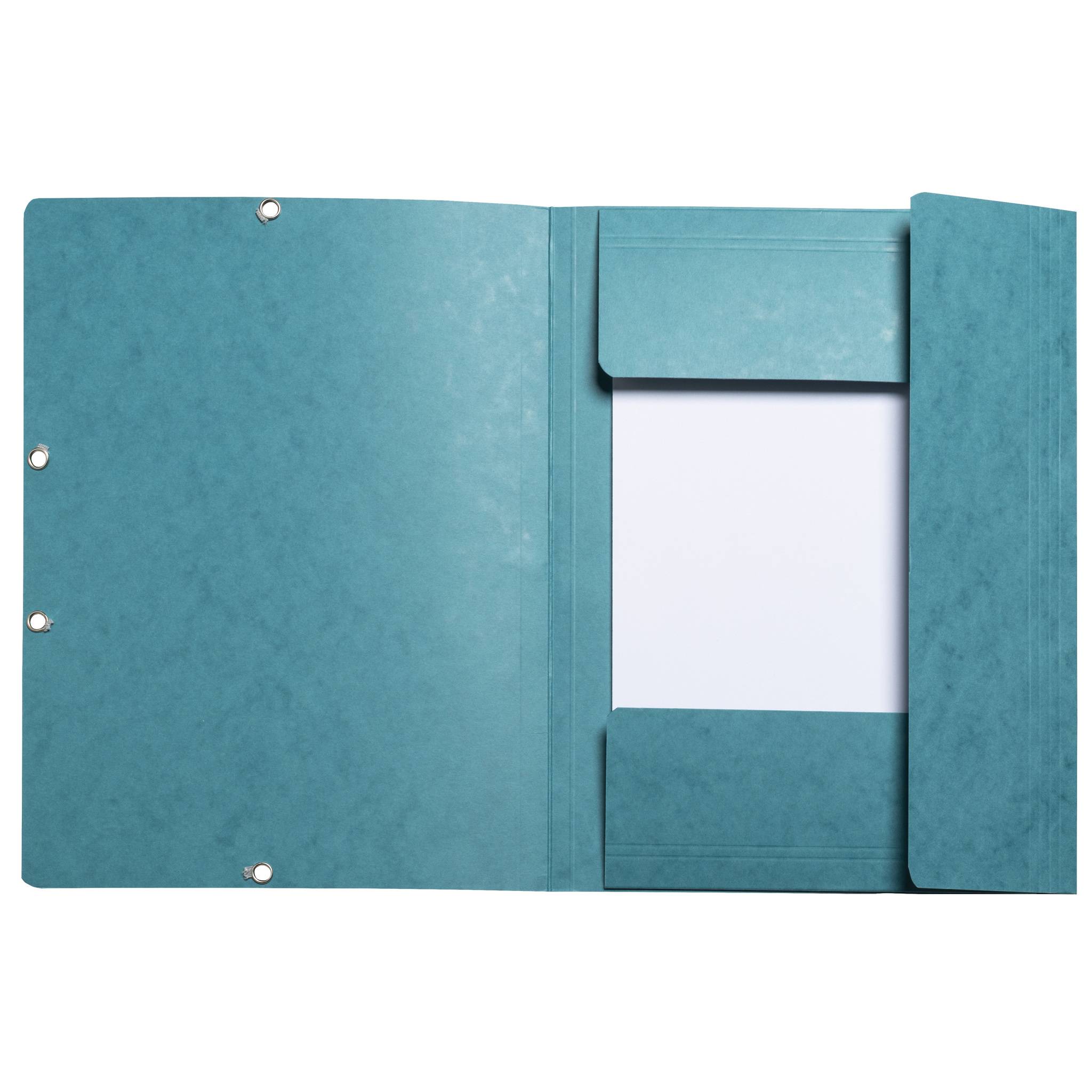 Exacompta 55272E 25x Sammelmappe 3Kl A4 400g Pazifikblau