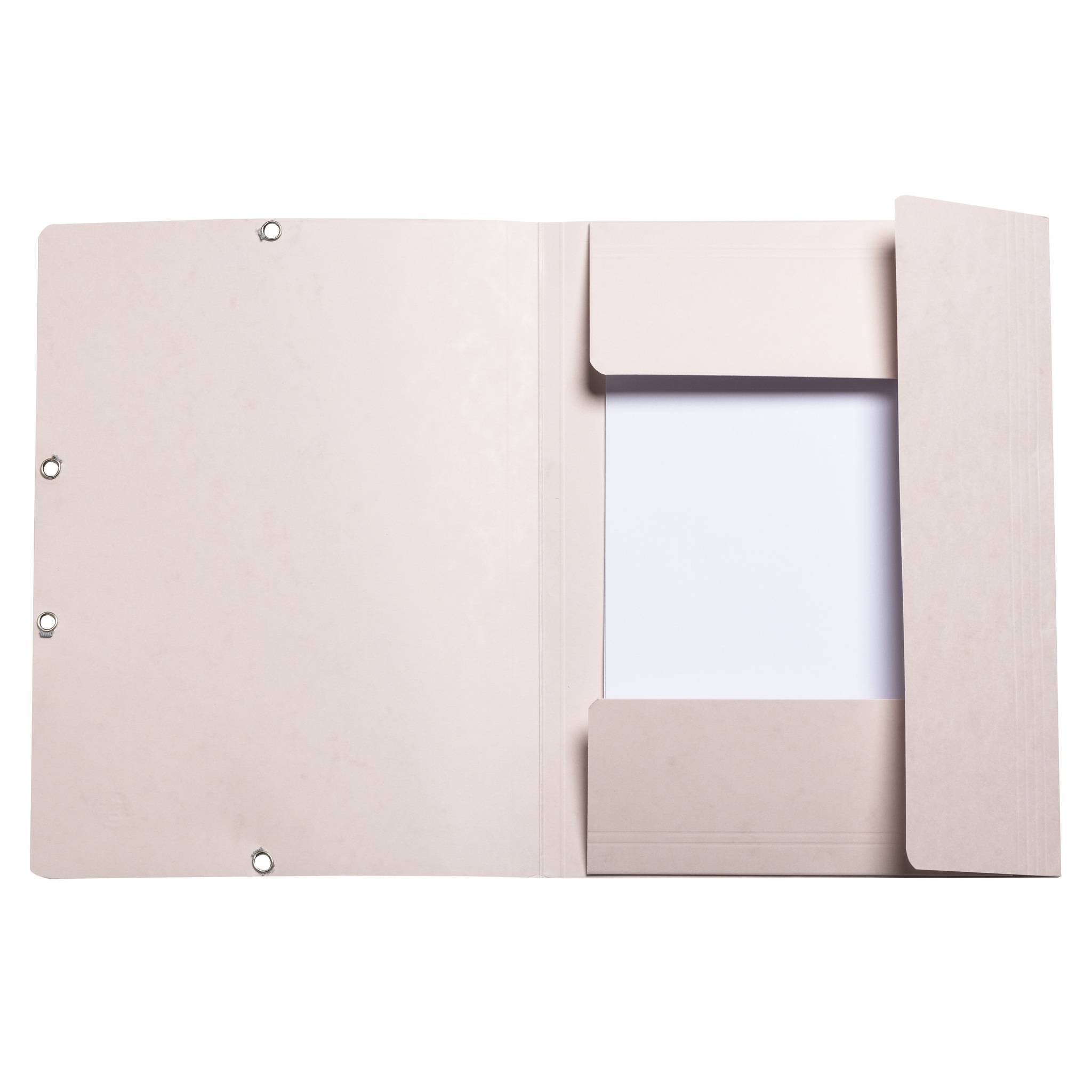 Exacompta 55274E 25x Sammelmappe 3Kl A4 400g Nude