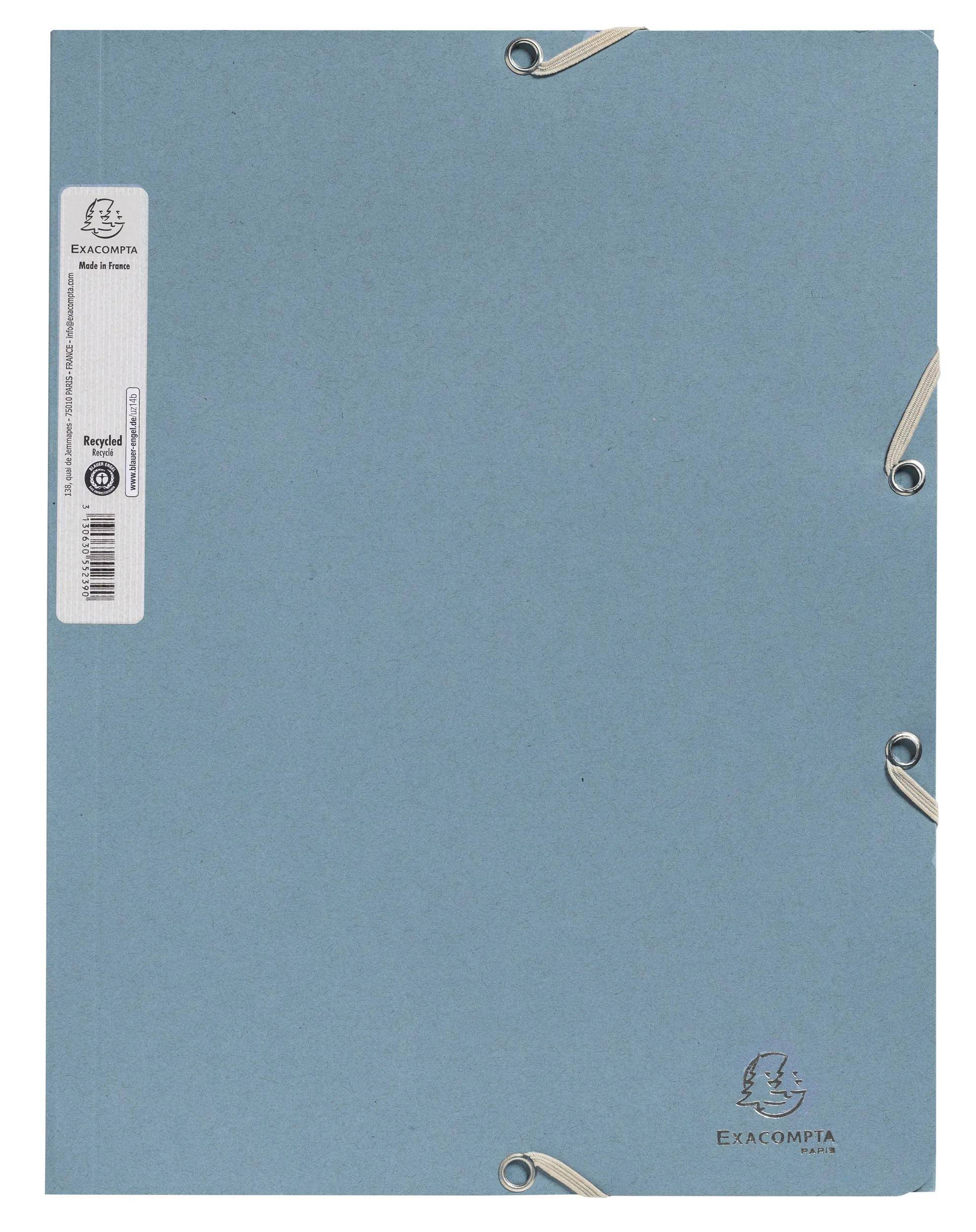 Exacompta 55232E 25x Sammelmappe 3Kl A4 AutentiK blau grau
