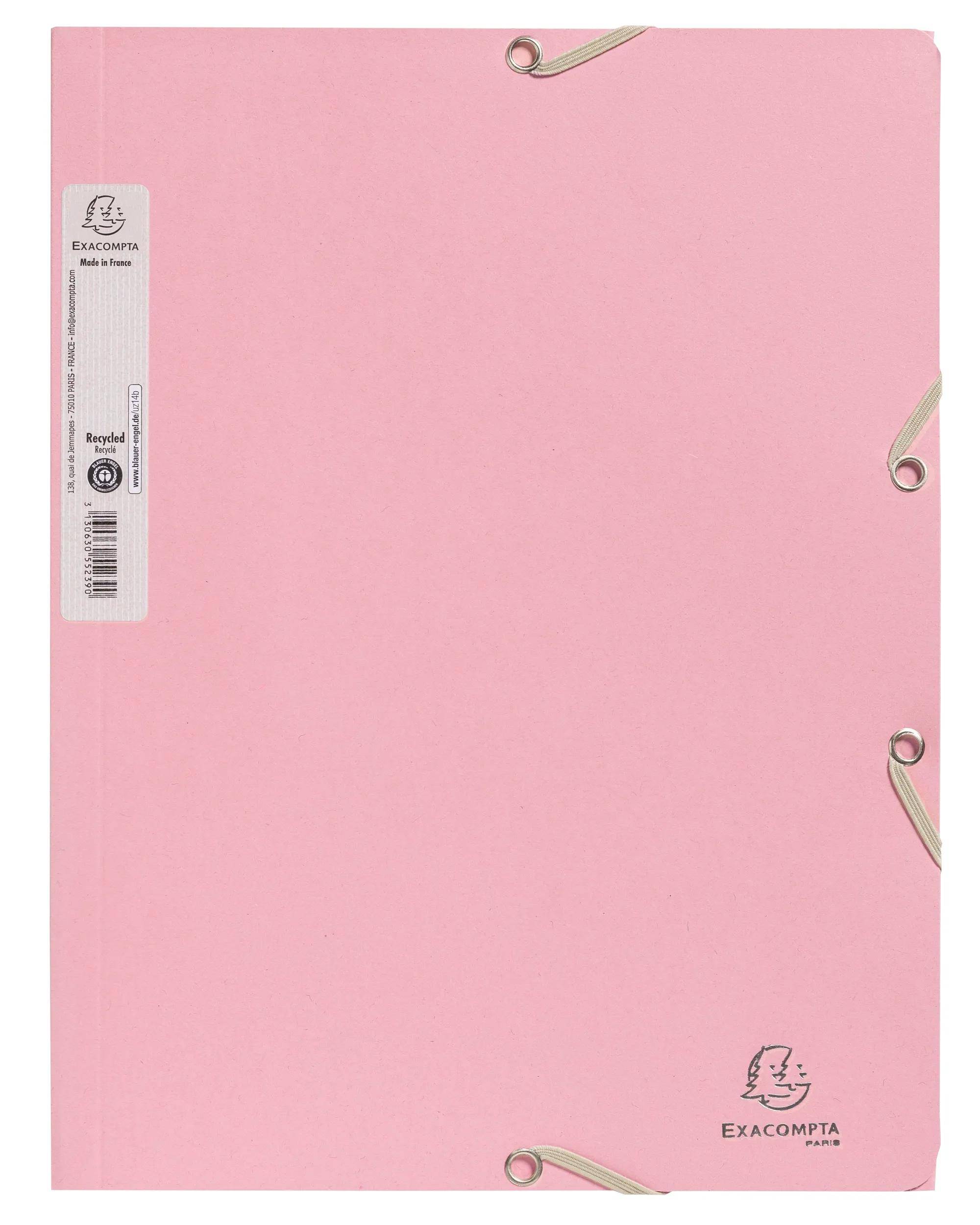 Exacompta 55234E 25x Sammelmappe 3Kl A4 AutentiK rosa
