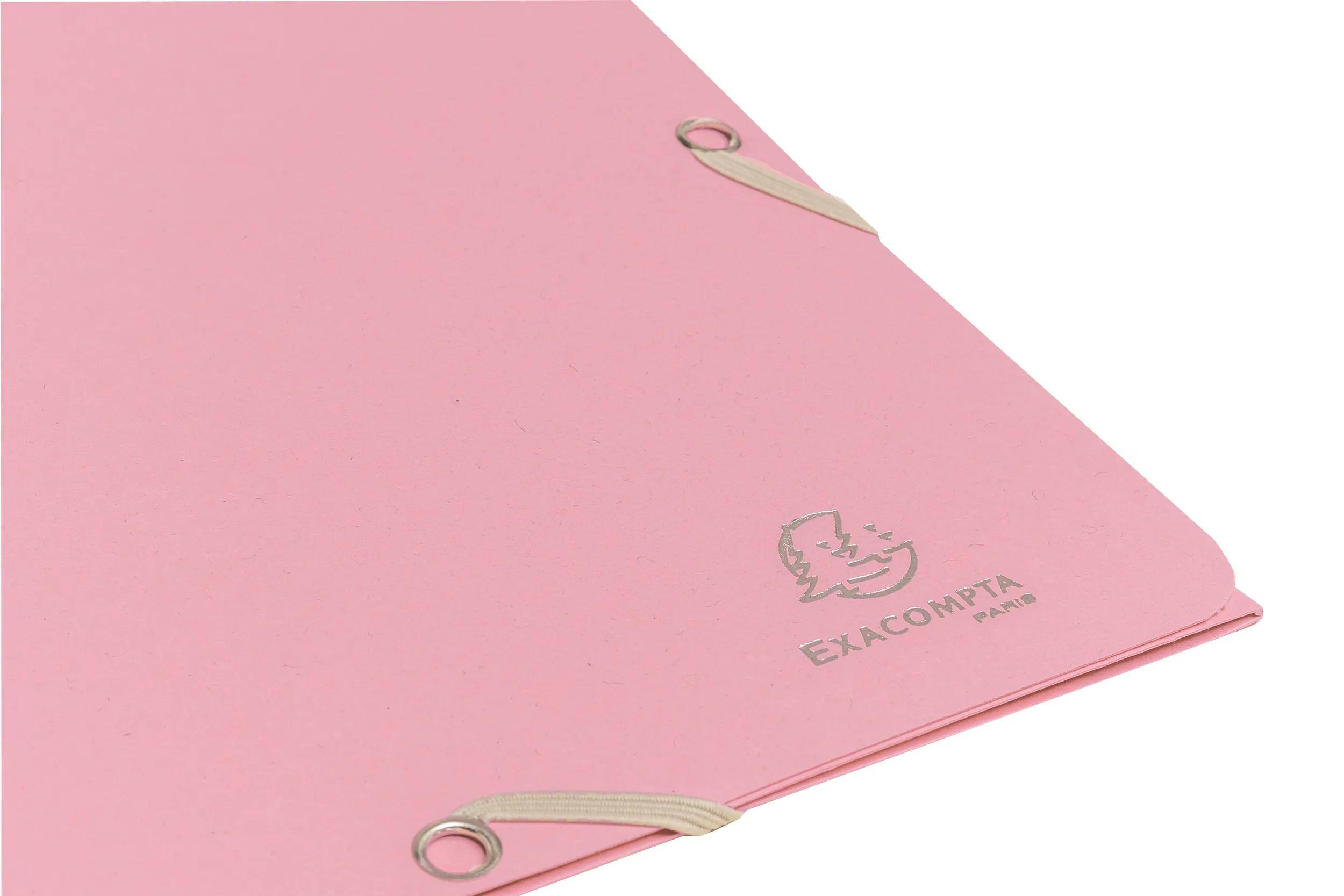 Exacompta 55234E 25x Sammelmappe 3Kl A4 AutentiK rosa